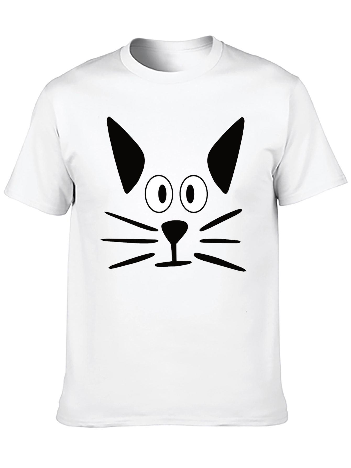 Black Black Cat Face Graphic T-Shirt view 10