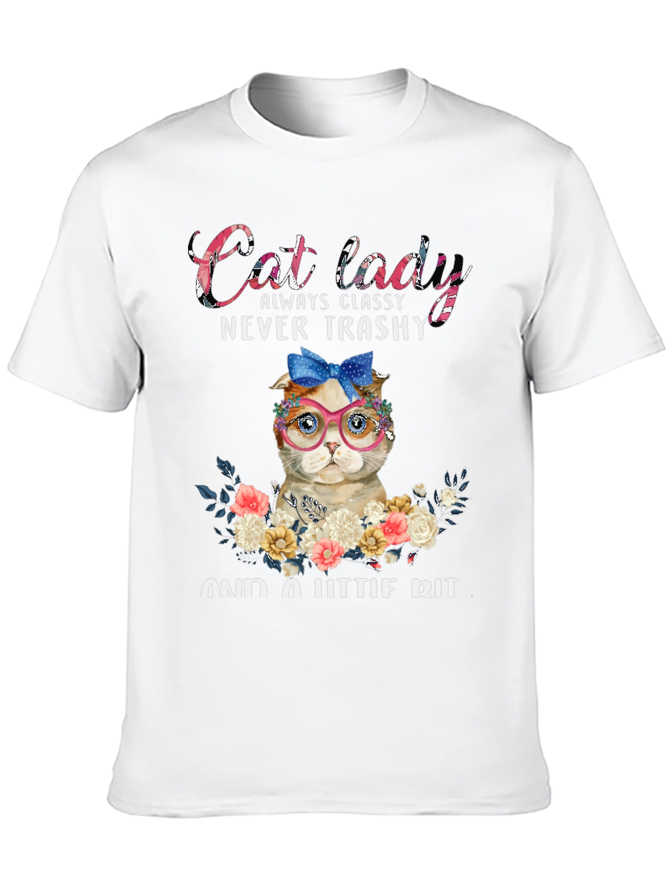 Black Cat Lady Classy Graphic T-Shirt view 10