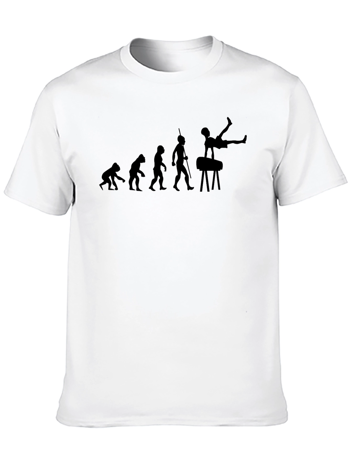 Black Evolution of Gymnastics Black T-Shirt view 10