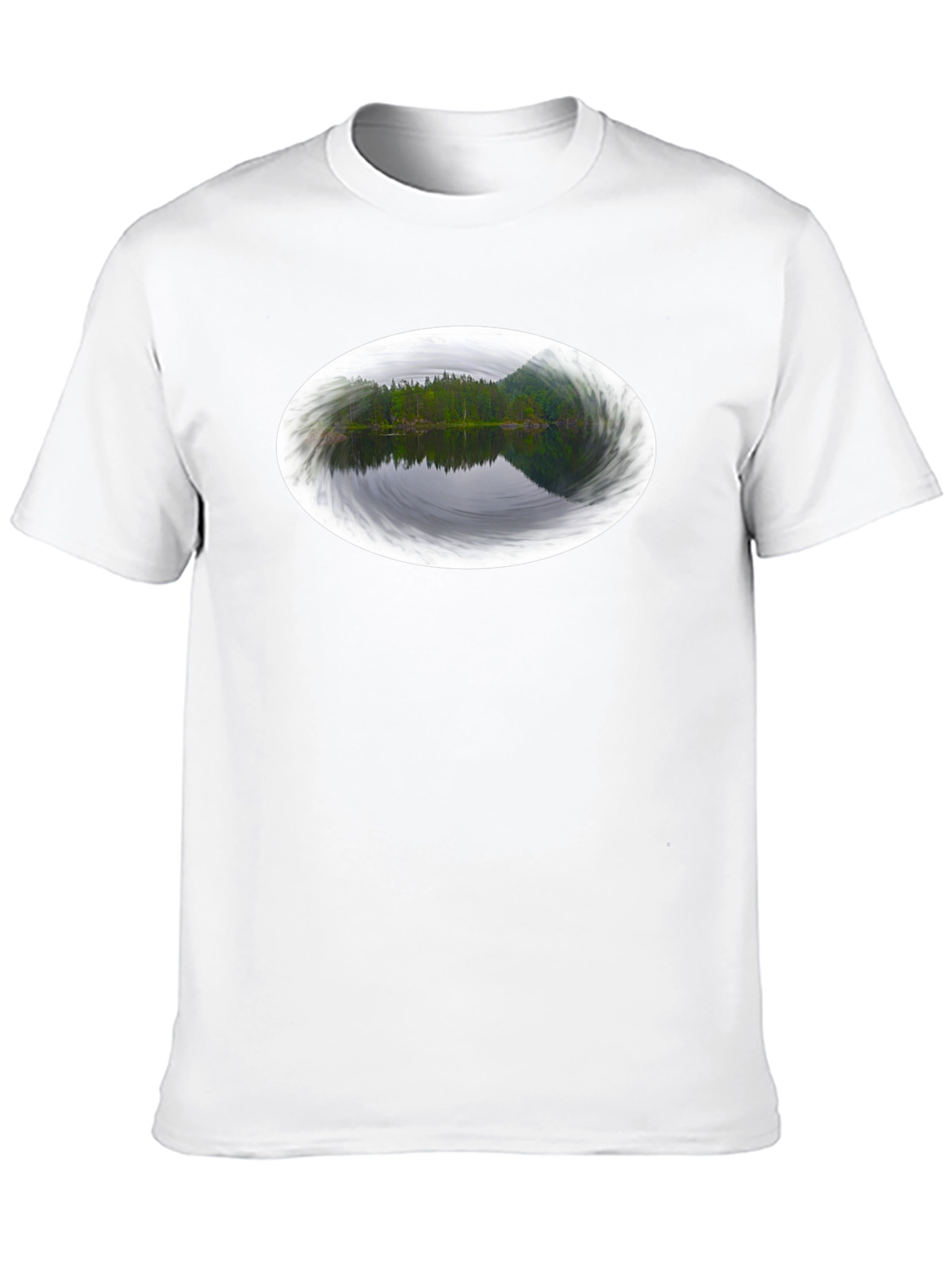 Black Nature Reflection Black Tee view 10