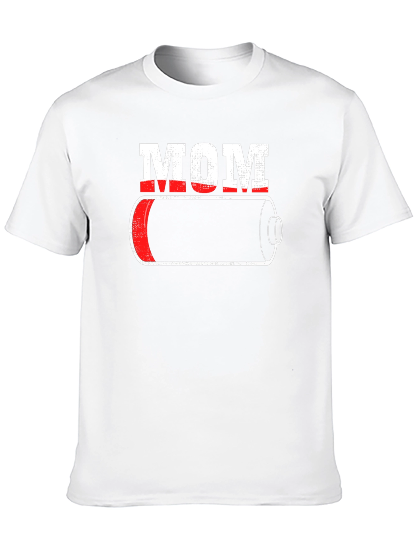 Black Mom Low Battery Graphic T-Shirt view 10
