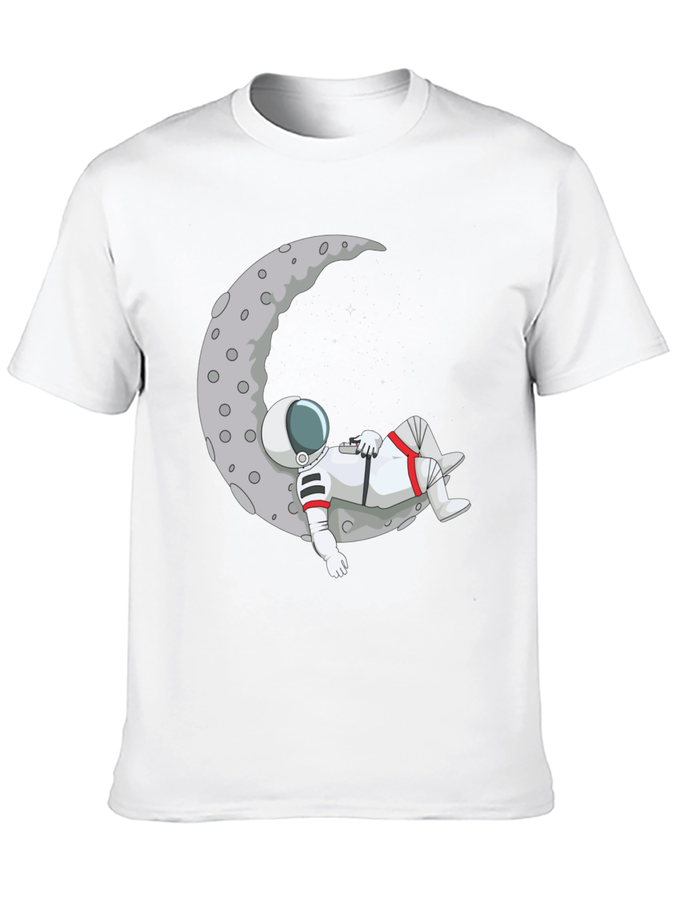 Black Astronaut Moon T-Shirt - Relaxed Space Style view 10