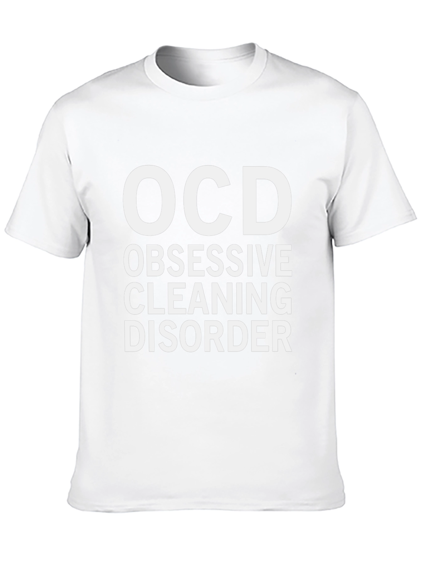 Black OCD Obsessive Cleaning Disorder Humor T-Shirt view 10