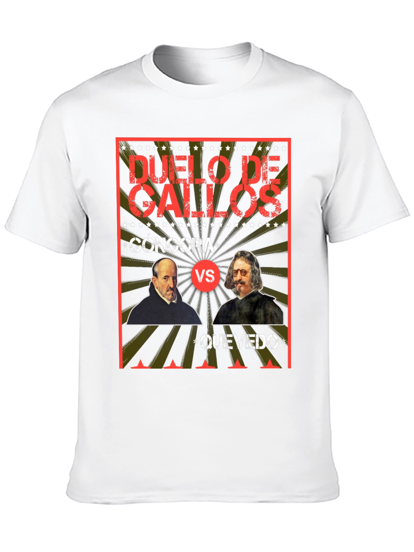 Black Duel de Gallos Gongora vs Quevedo Black T-Shirt view 10