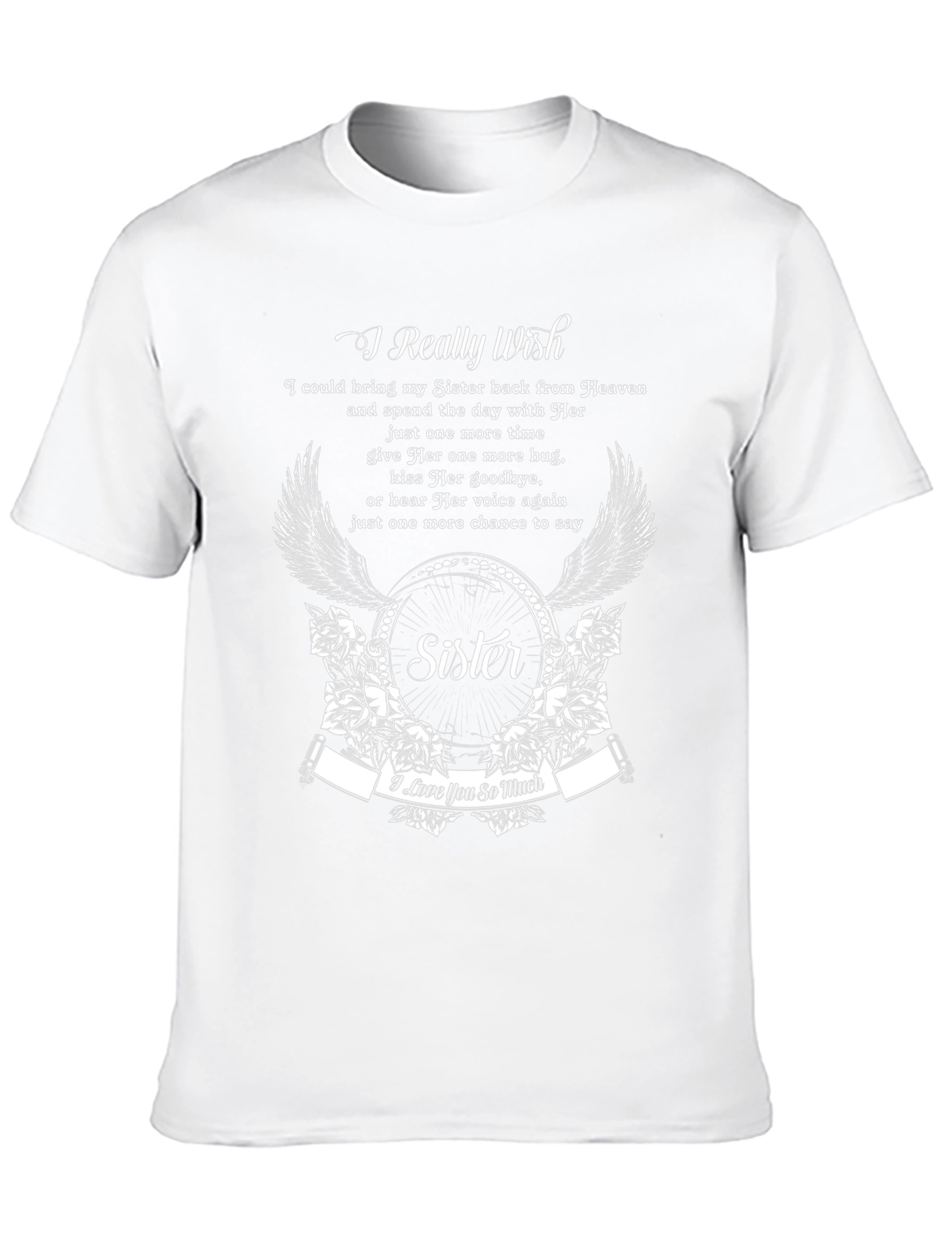 Black Sister Memorial T-Shirt - I Really Wish Design view 10