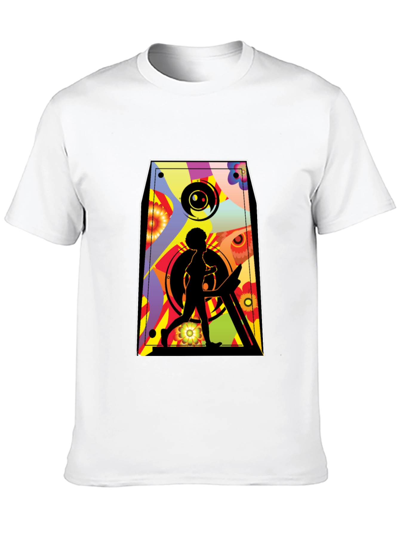 Black Retro Speaker Graphic Tee - Black Cotton Blend view 10