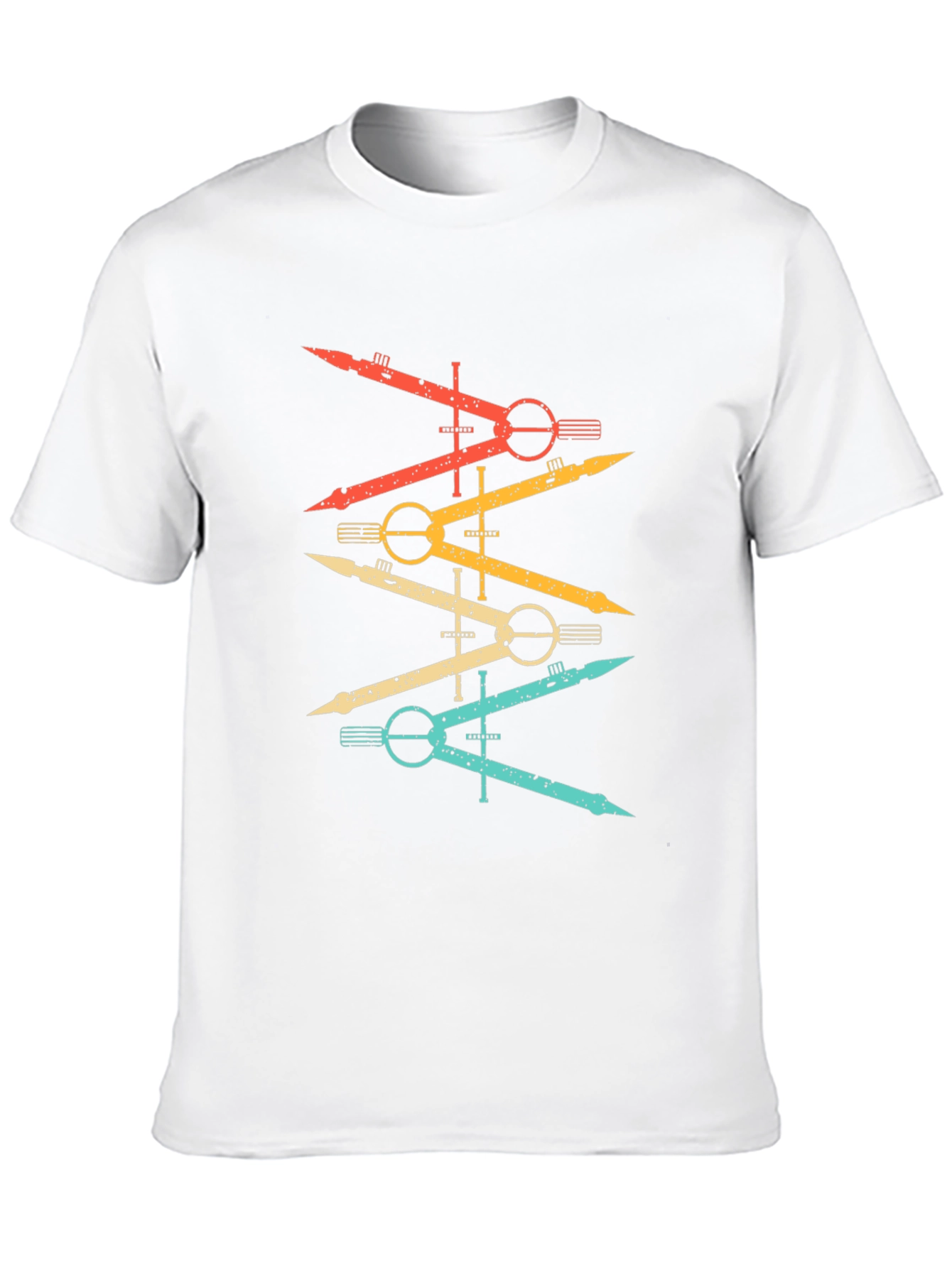 Black Retro Compass Graphic Tee - Black view 10