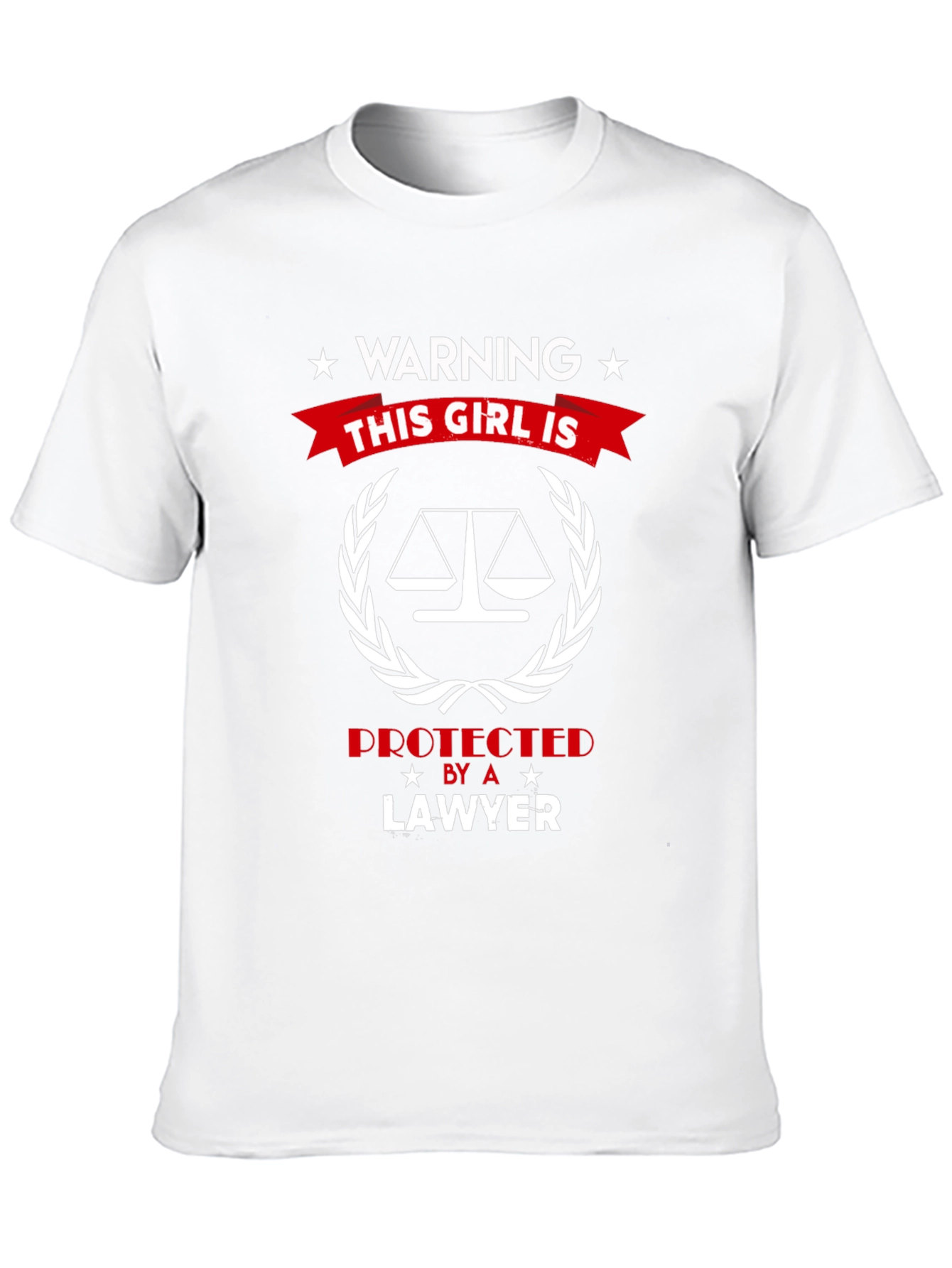 Black Warning: This Girl is Protected by a Lawyer T-Shirt view 10