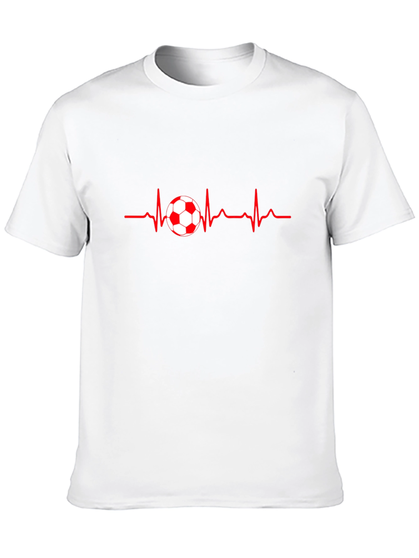Black Soccer Heartbeat T-Shirt - Passion for the Game! view 10