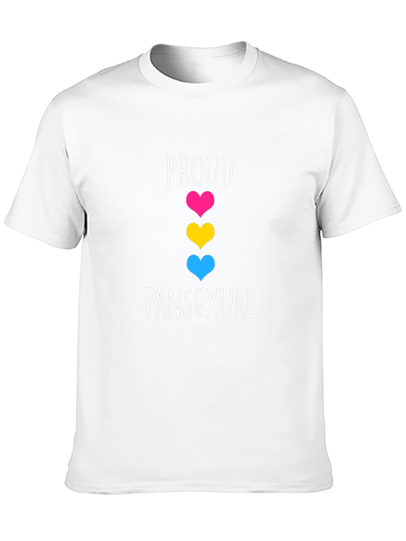 Black Proud Pansexual T-Shirt - Heart Design view 10
