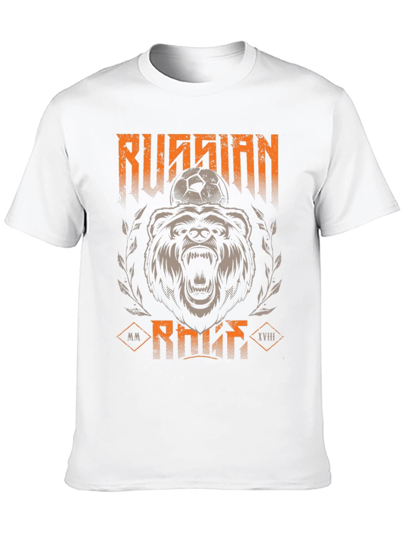 Black Russian Bear Soccer T-Shirt - Black Graphic Tee view 10