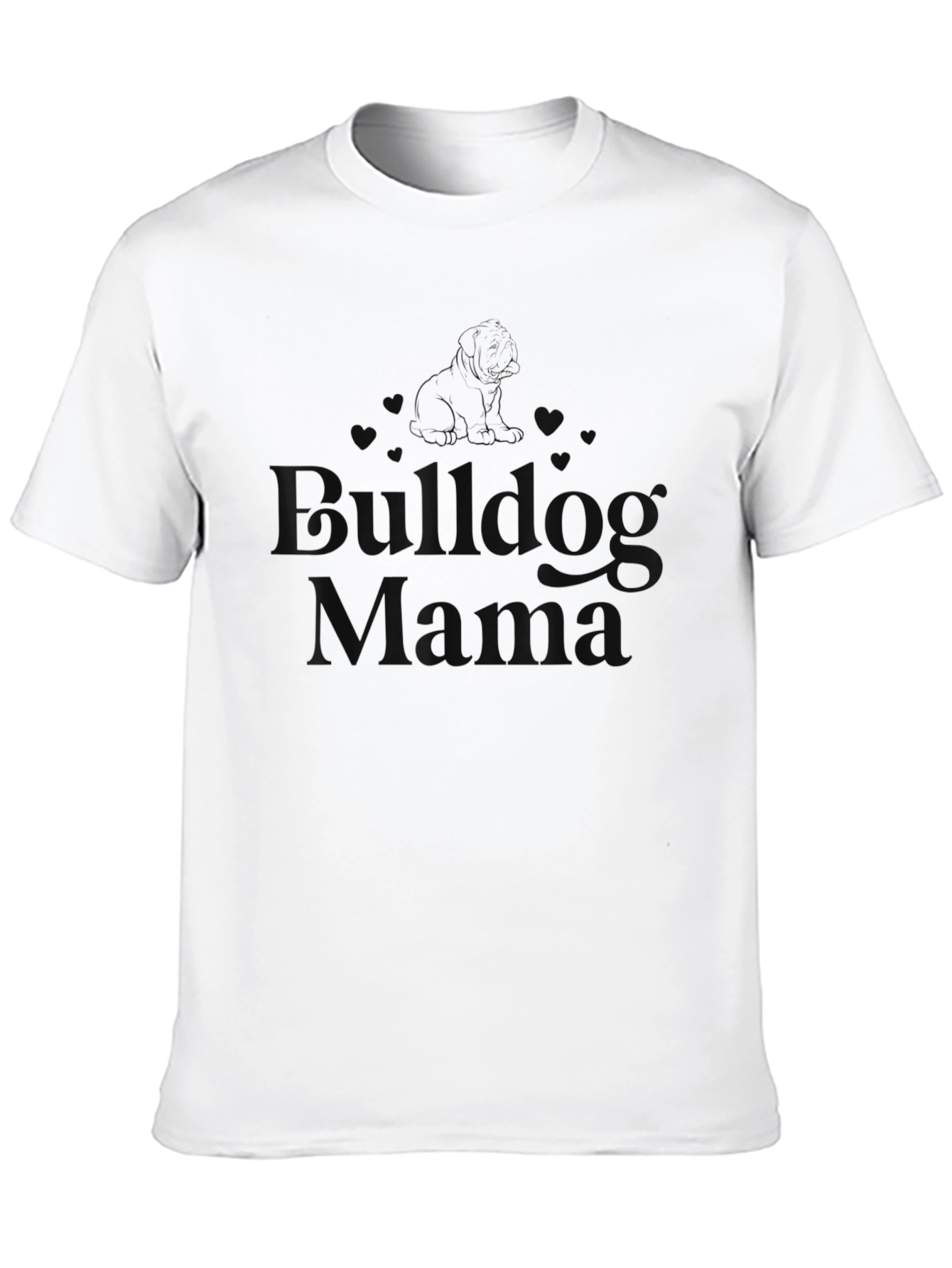 Black Bulldog Mama Black T-Shirt view 10