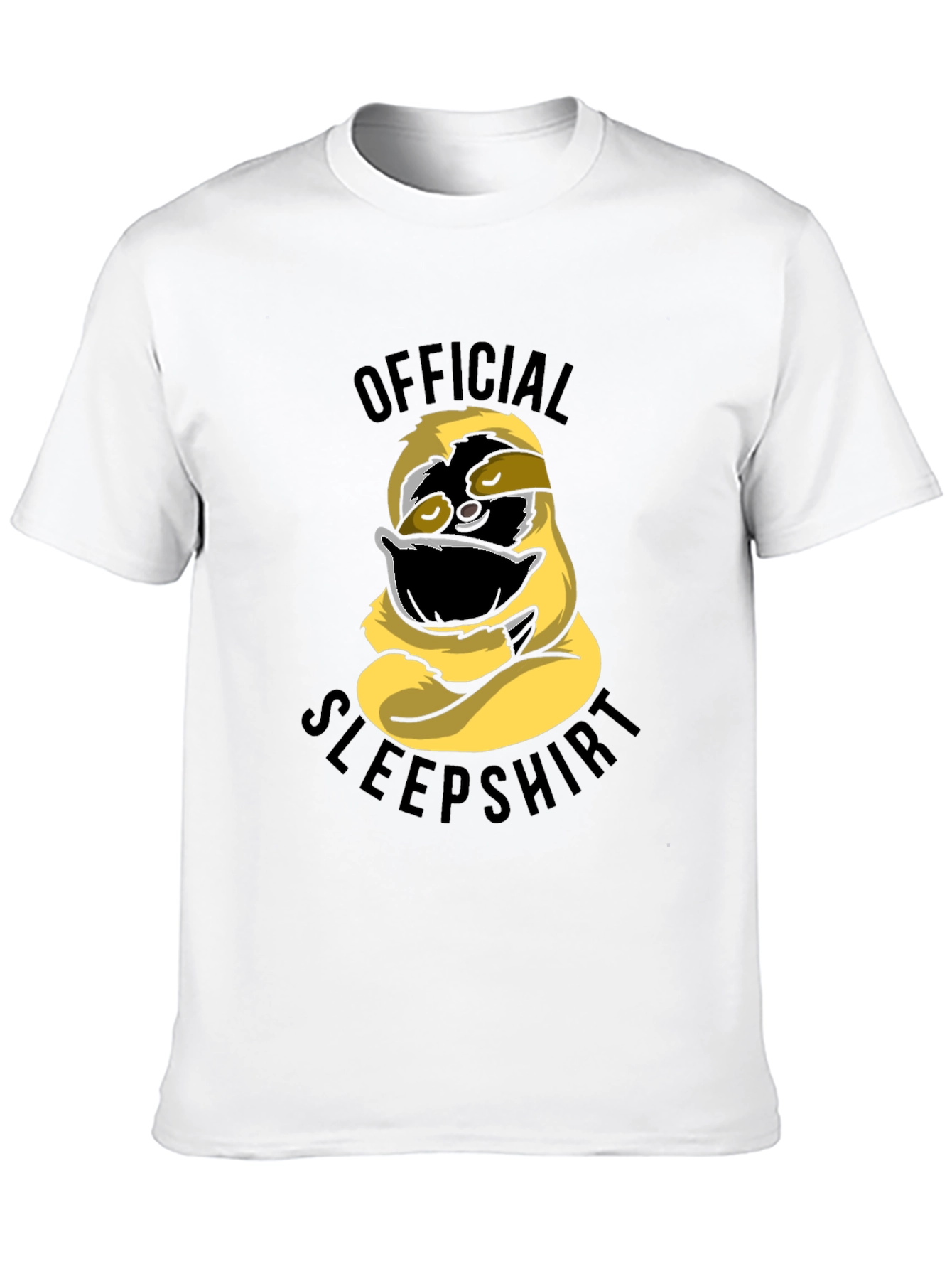 Black Official Sleepshirt Funny Sloth T-Shirt view 10