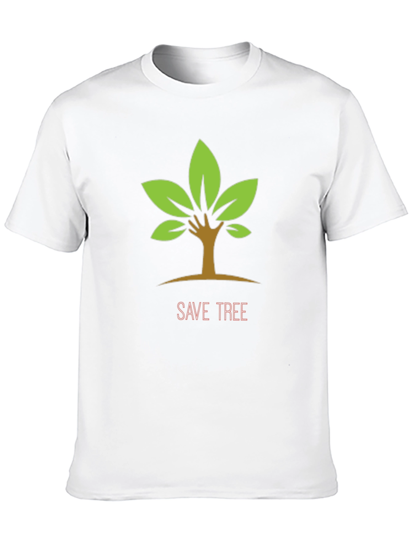 Black Eco-Friendly "Save Tree" Graphic Tee view 10