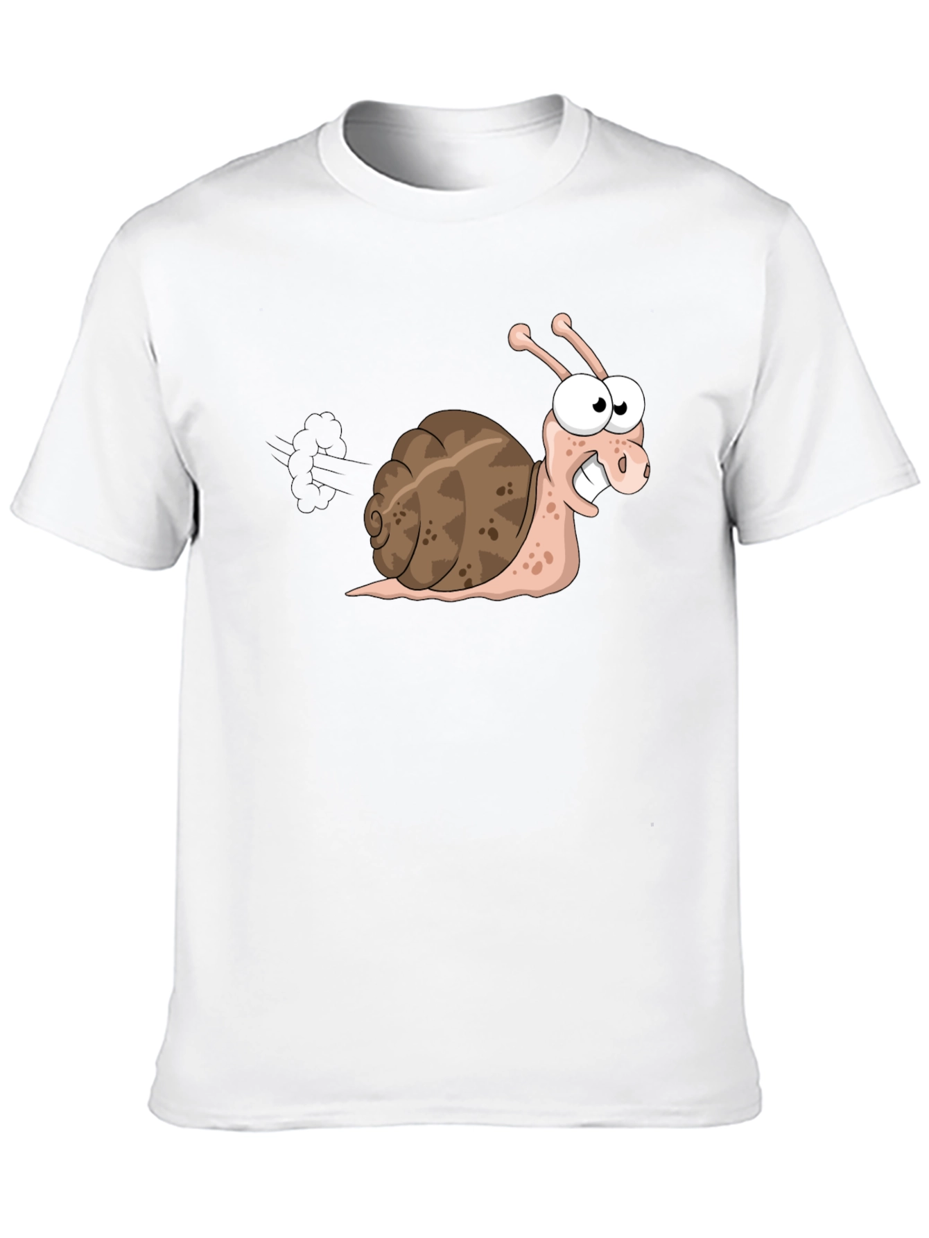 Black Funny Snail Cartoon Black T-Shirt view 10