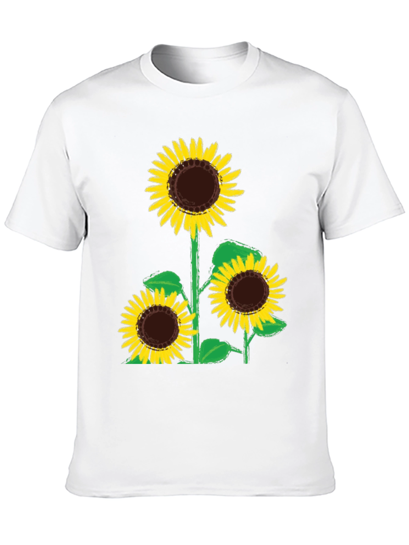 Black Sunflower Graphic Tee - Black Cotton T-Shirt view 10