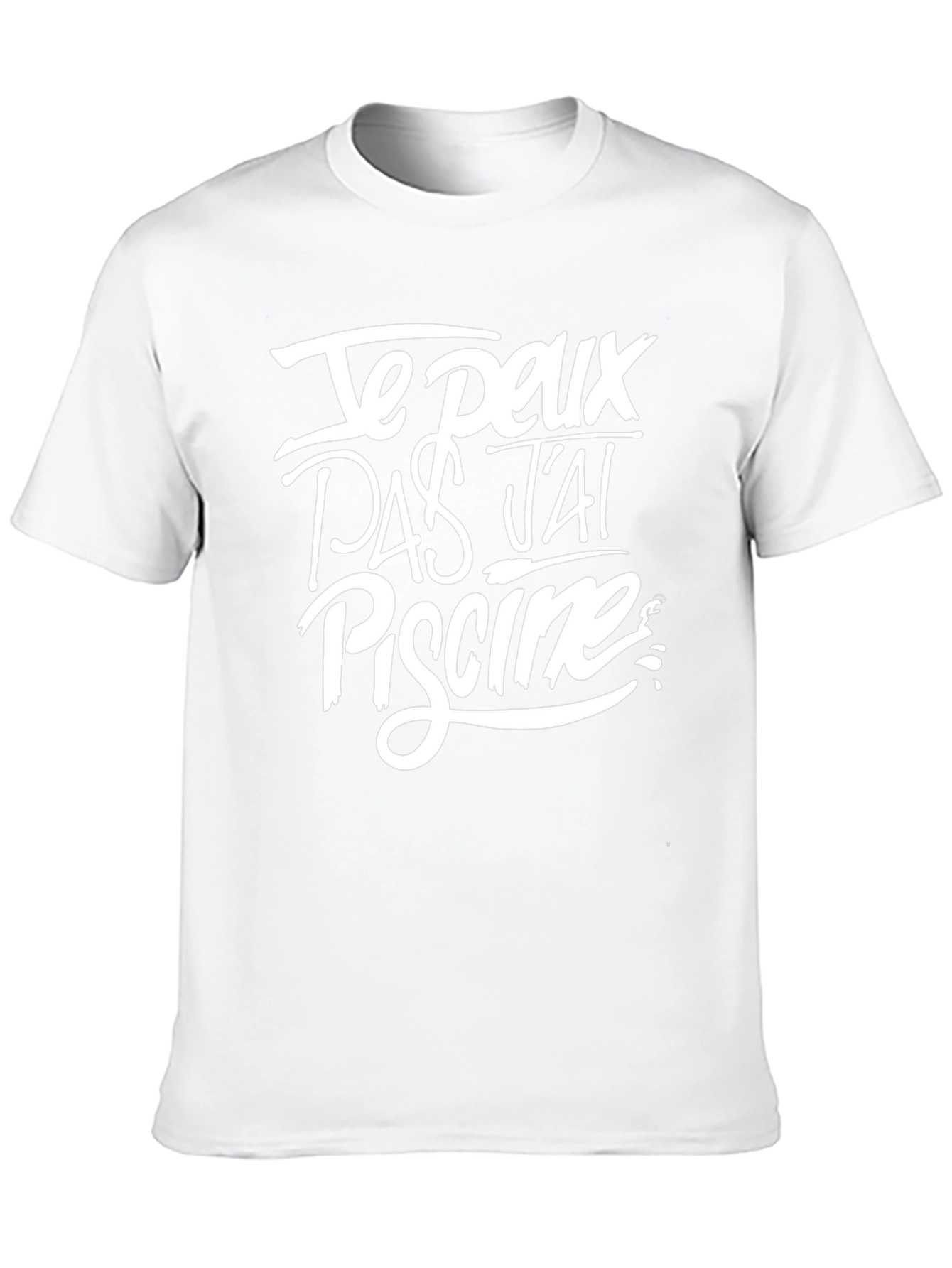 Black Je Peux Pas J'ai Piscine Graphic T-Shirt view 10