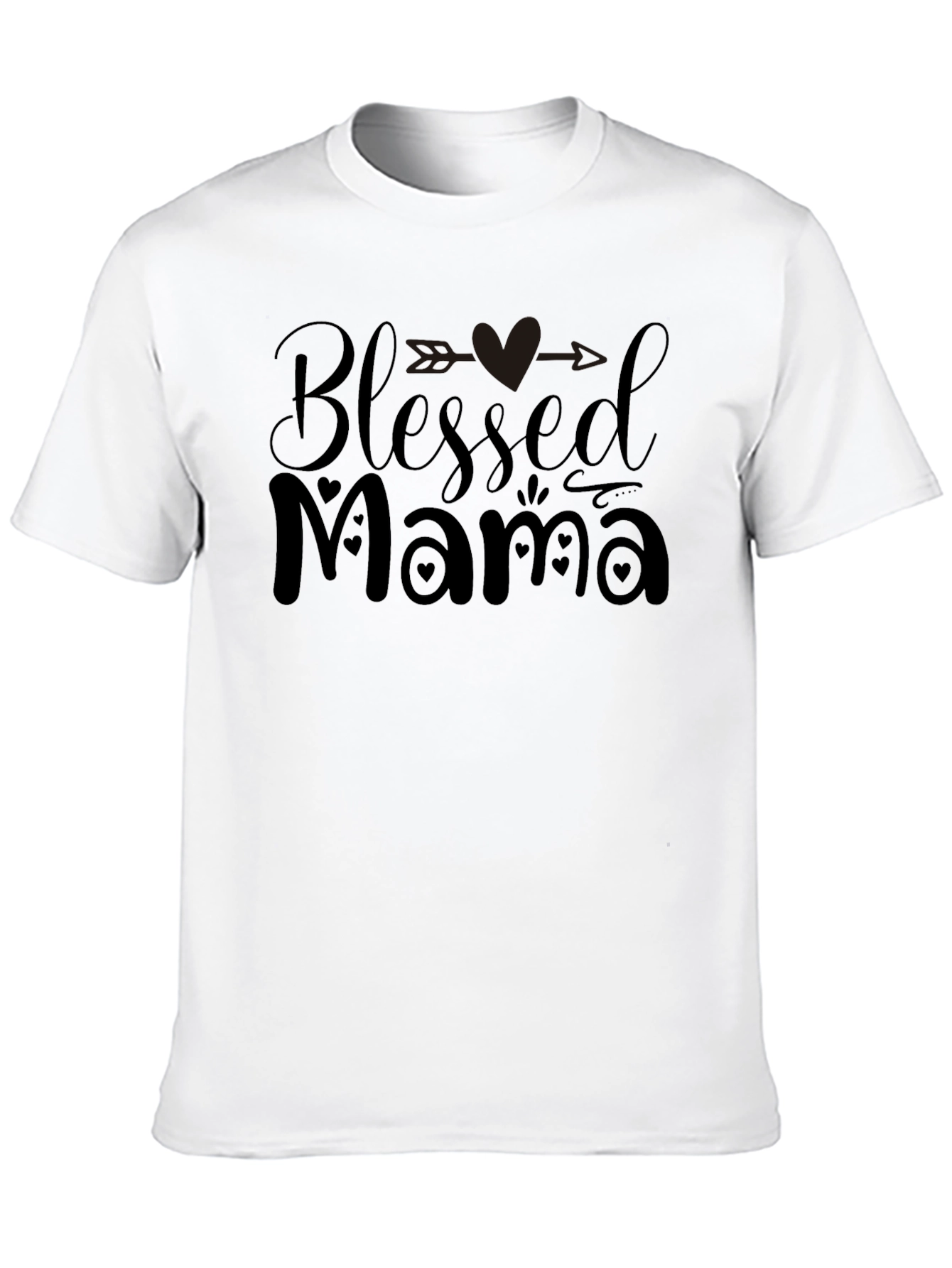 Black Blessed Mama Graphic Tee - Black view 10