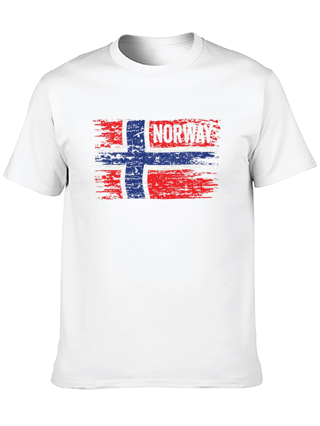 Norway Flag Distressed Black T-Shirt - 10