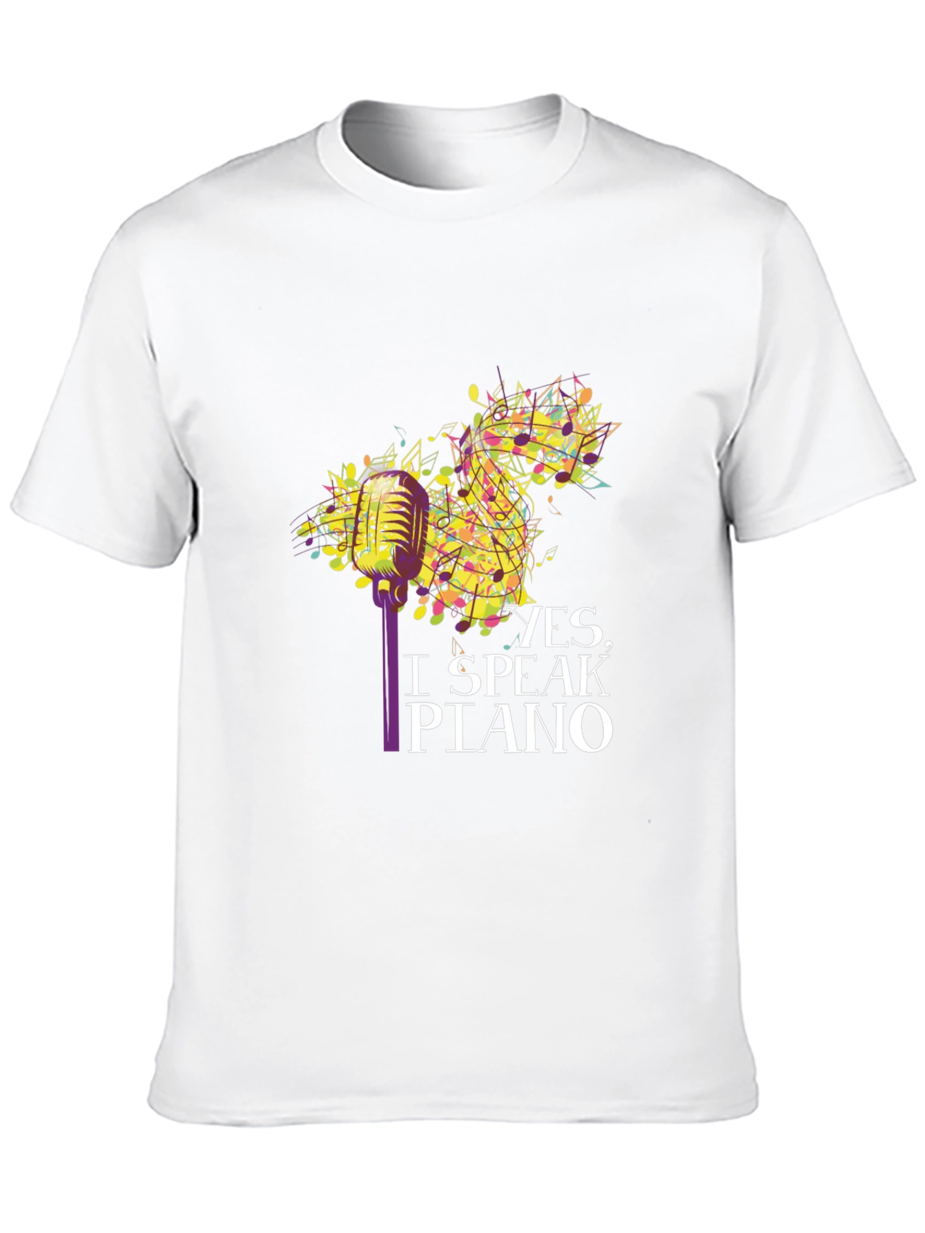 Black Yes, I Speak Piano T-Shirt view 10