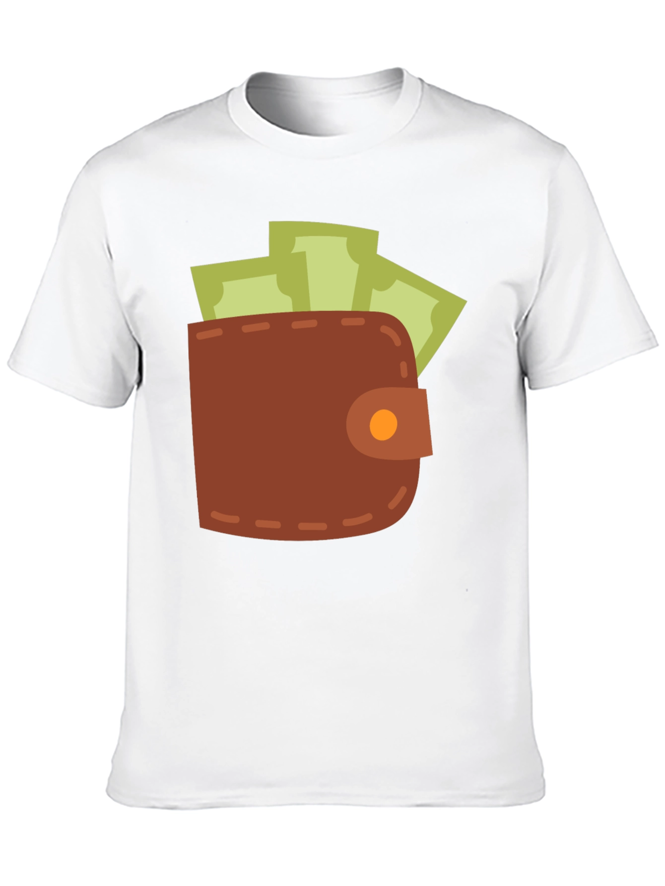 Black Wallet and Cash Graphic Black T-Shirt view 10