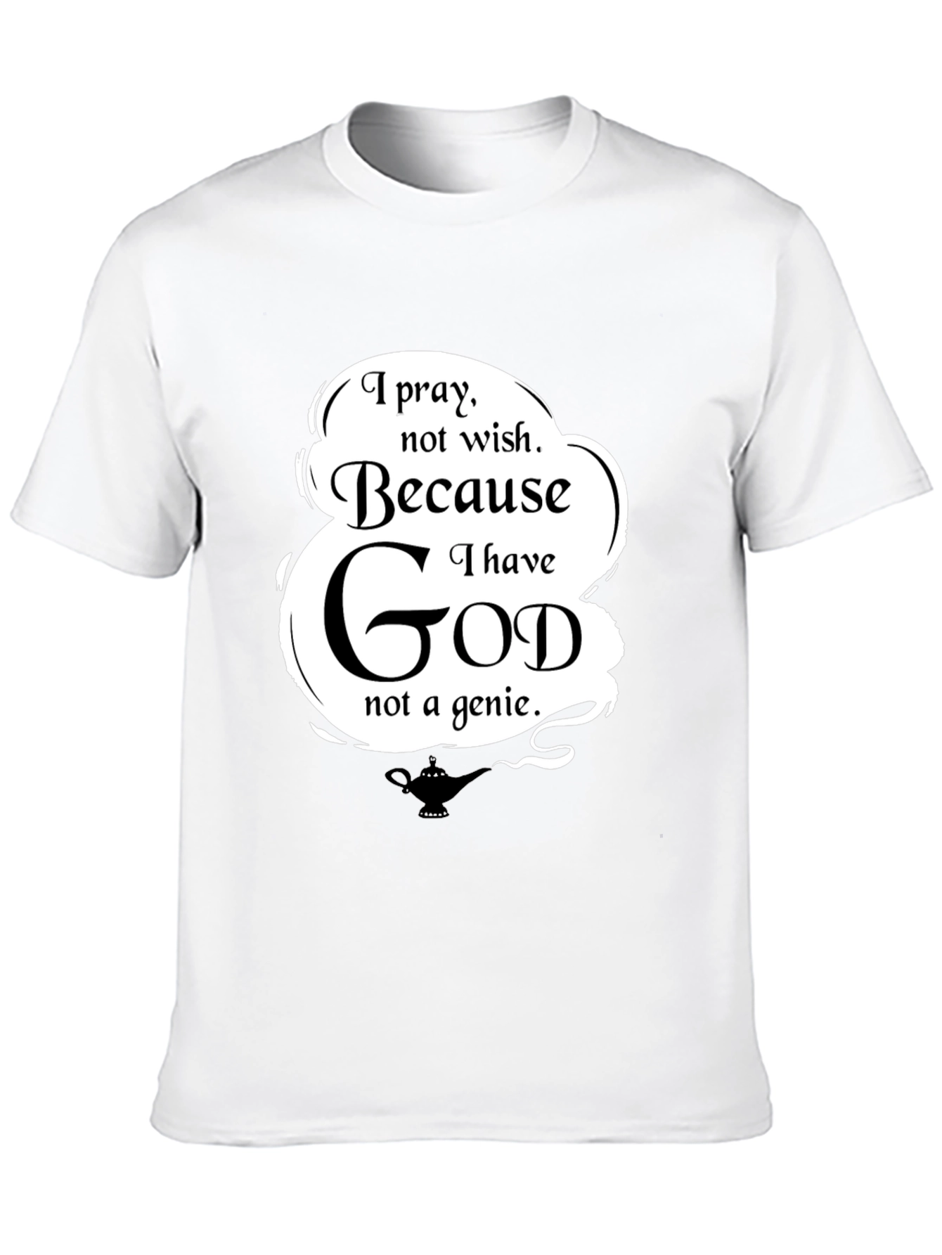 Black I Pray T-Shirt - Religious Graphic Tee view 10