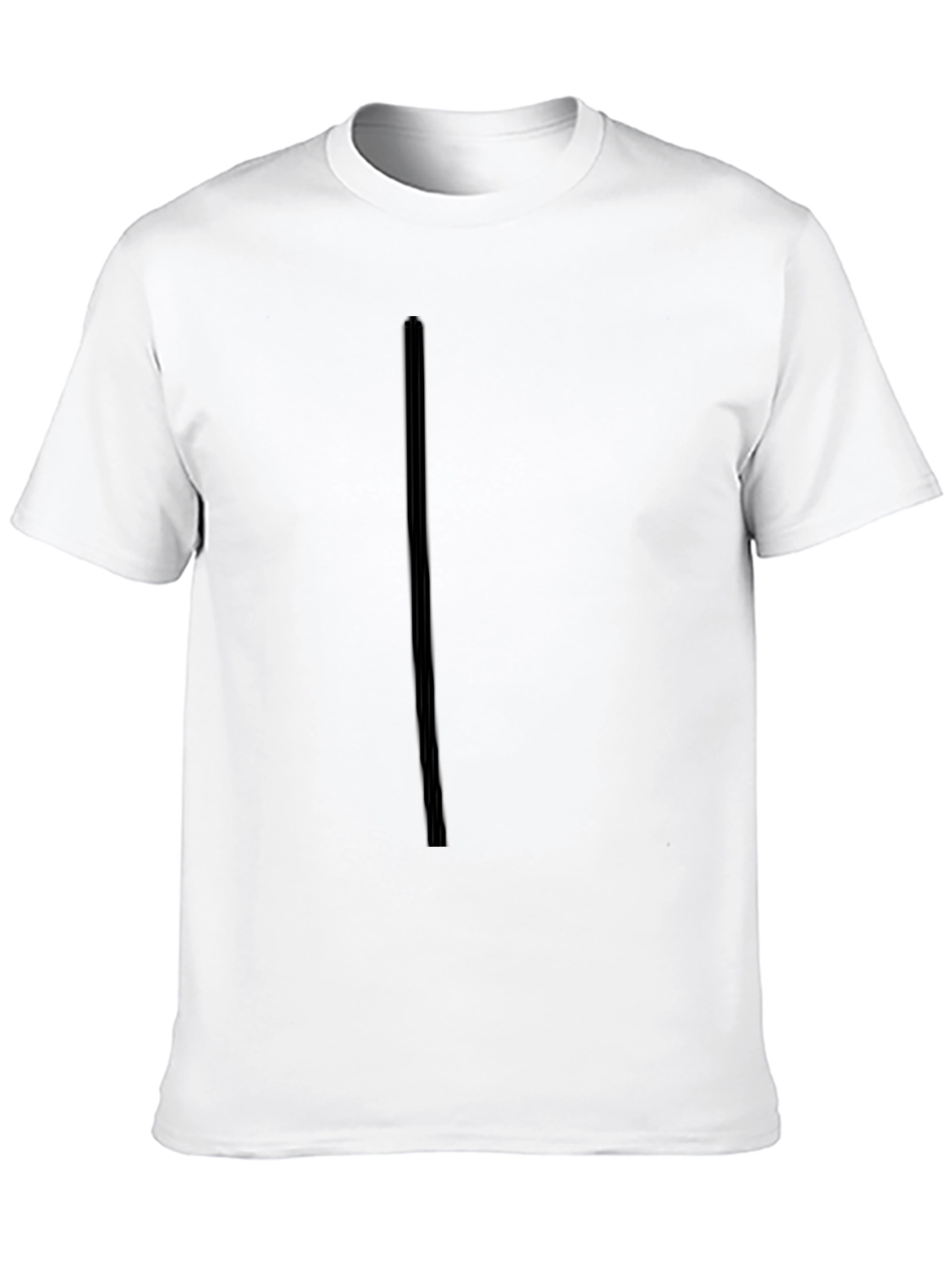 Black Men's Solid Black Basic Tee view 10