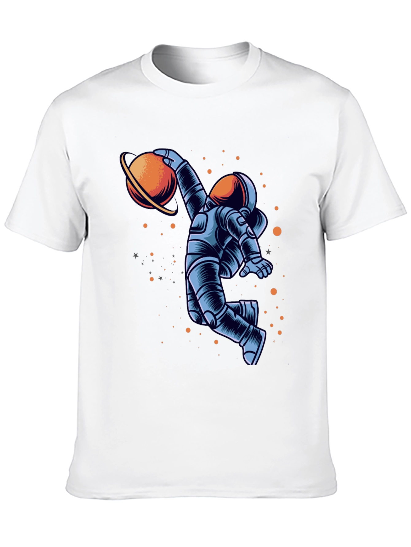 Black Astronaut Dunking Planet Graphic Tee view 10