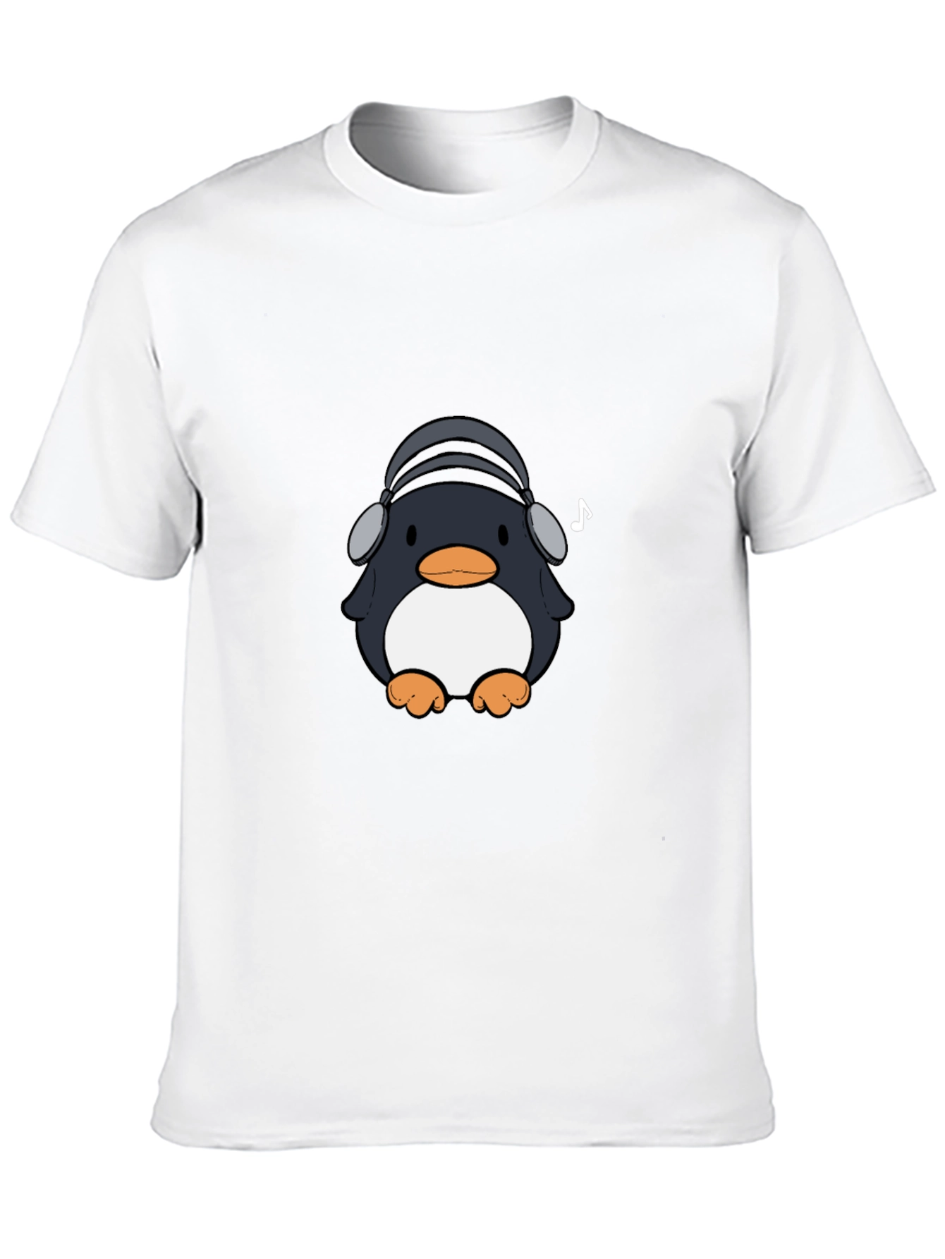Black Penguin Headphones Graphic Tee - Cool & Stylish view 10