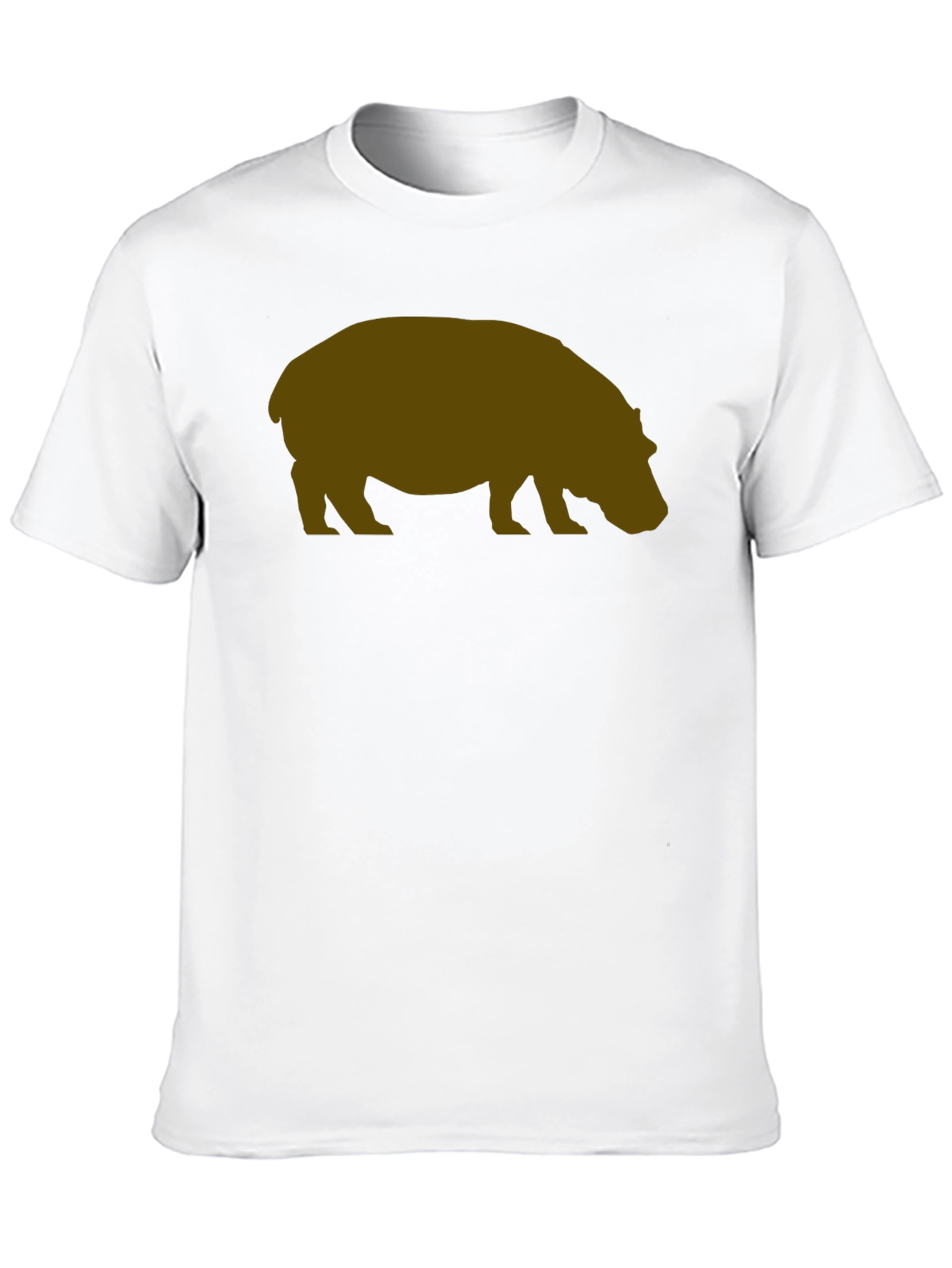 Black Hippo Silhouette Graphic T-Shirt - Casual Style view 10