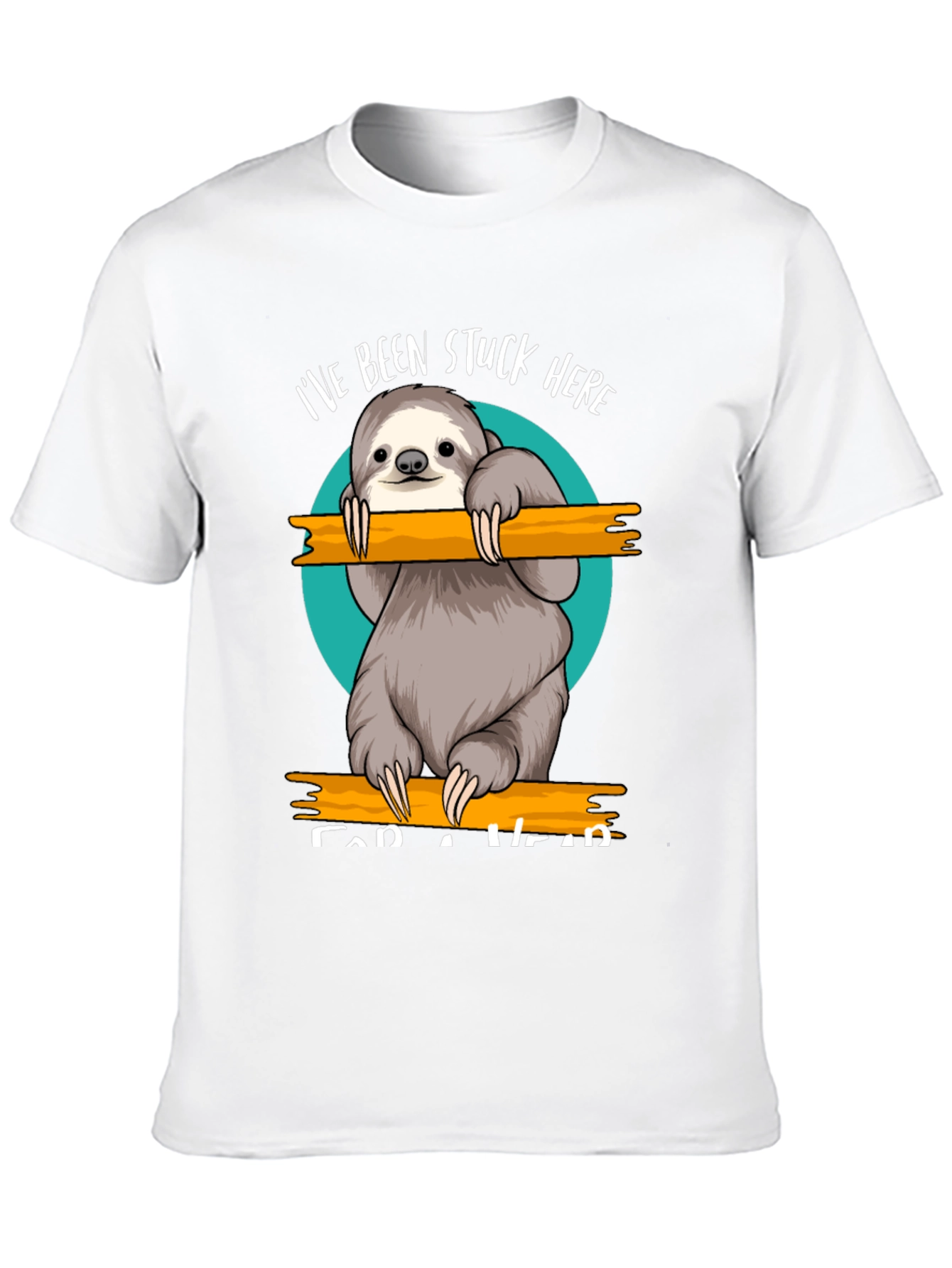 Black Stuck Here Sloth Graphic Tee - Relaxed Fit view 10