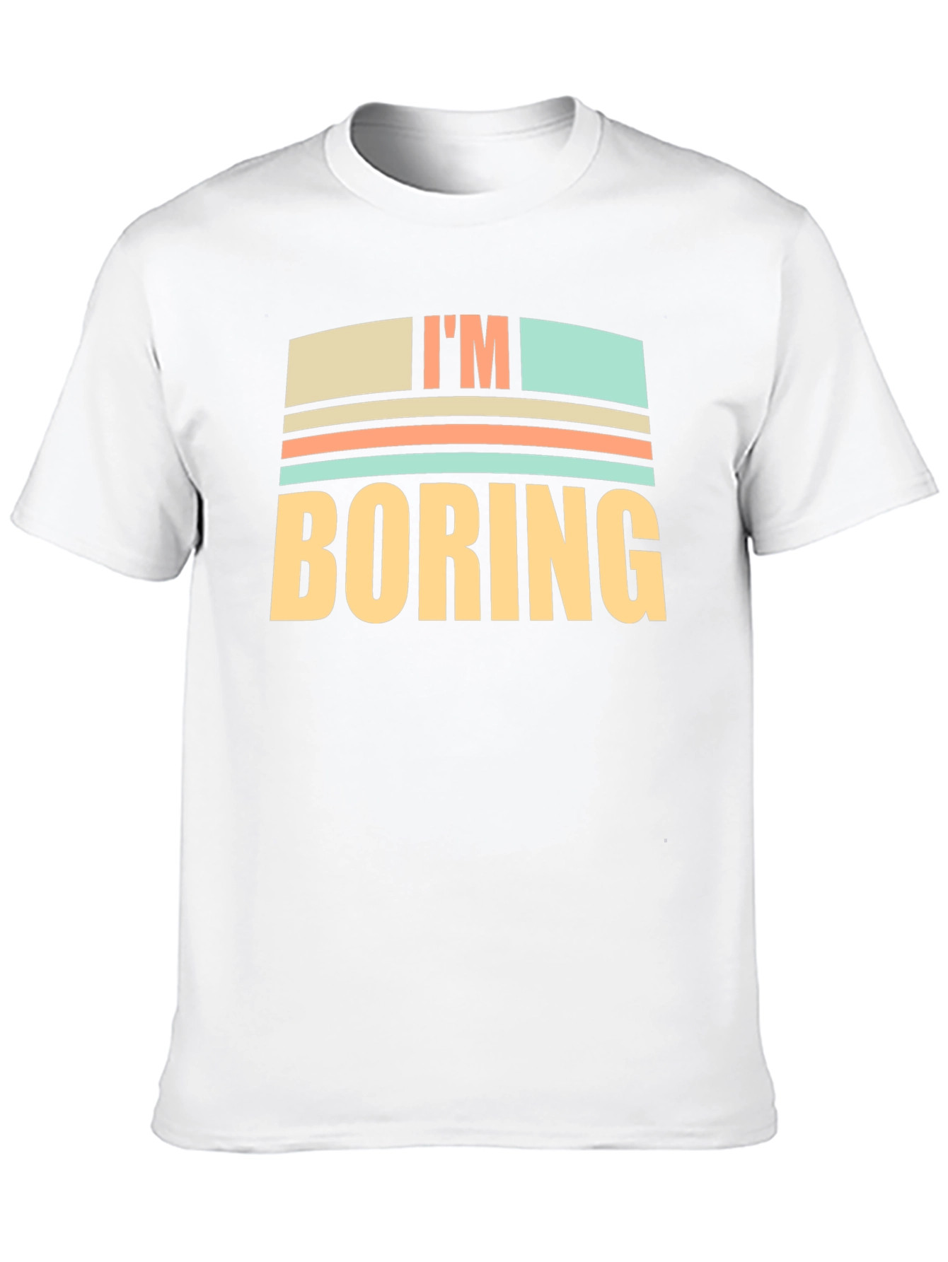 Black I'm Boring Graphic T-Shirt - Funny Novelty Tee view 10