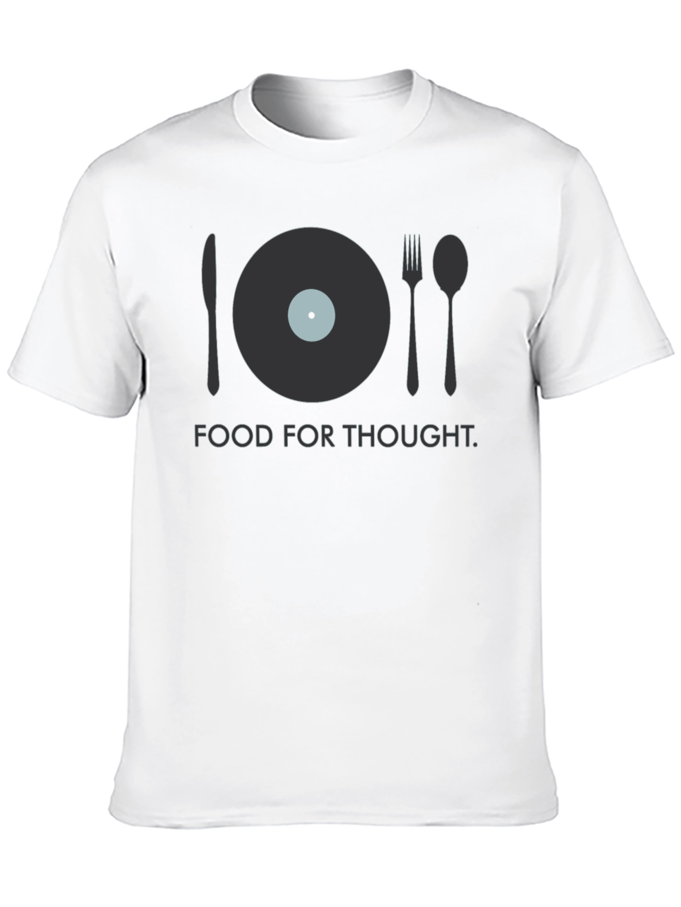 Black Food for Thought T-Shirt - Novelty Music Inspired Tee view 10