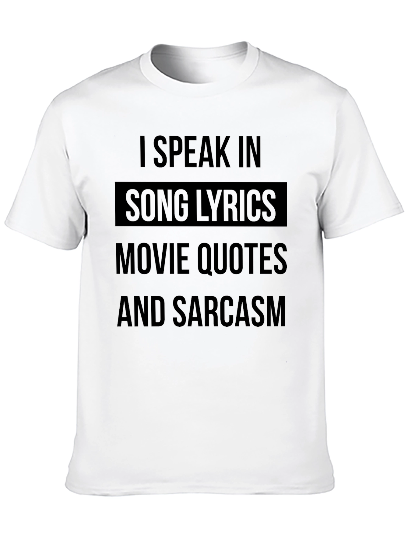 Black I Speak In Song Lyrics Men's T-Shirt view 10