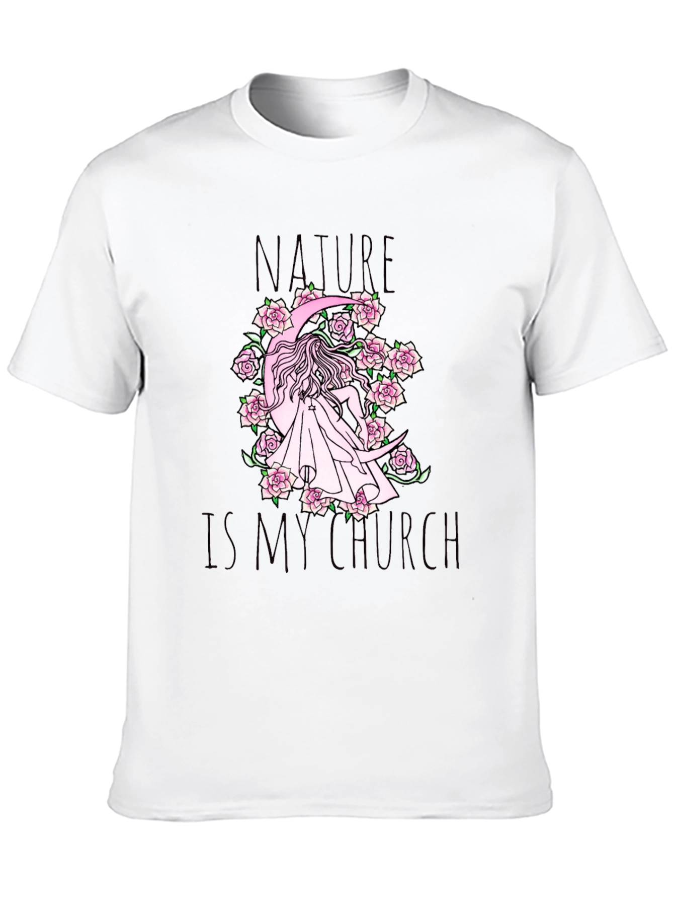 Nature Is My Church Black Graphic Tee - 10