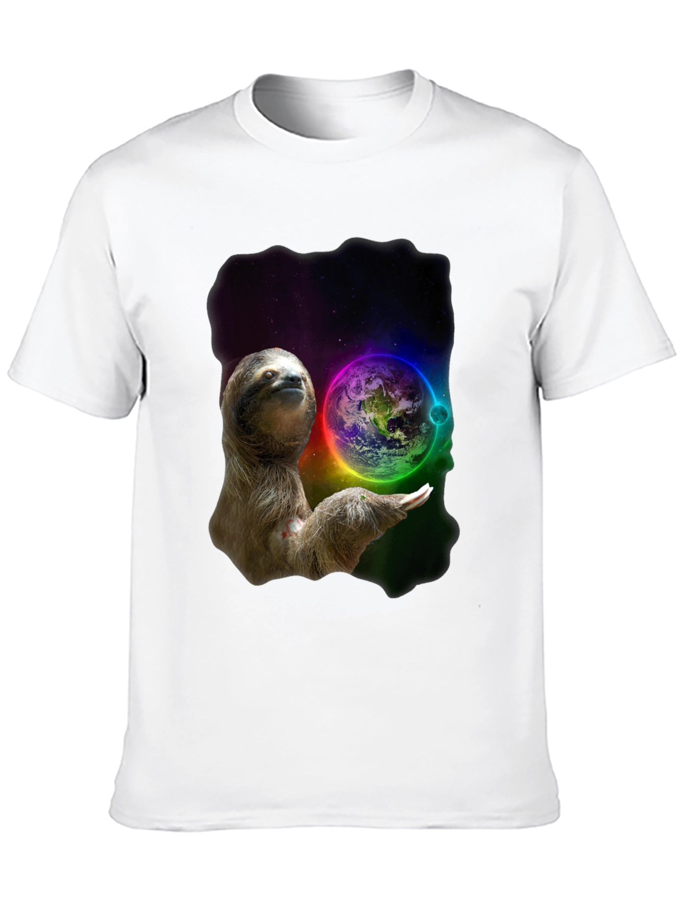 Black Cosmic Sloth T-Shirt -  Planet Protector Design view 10