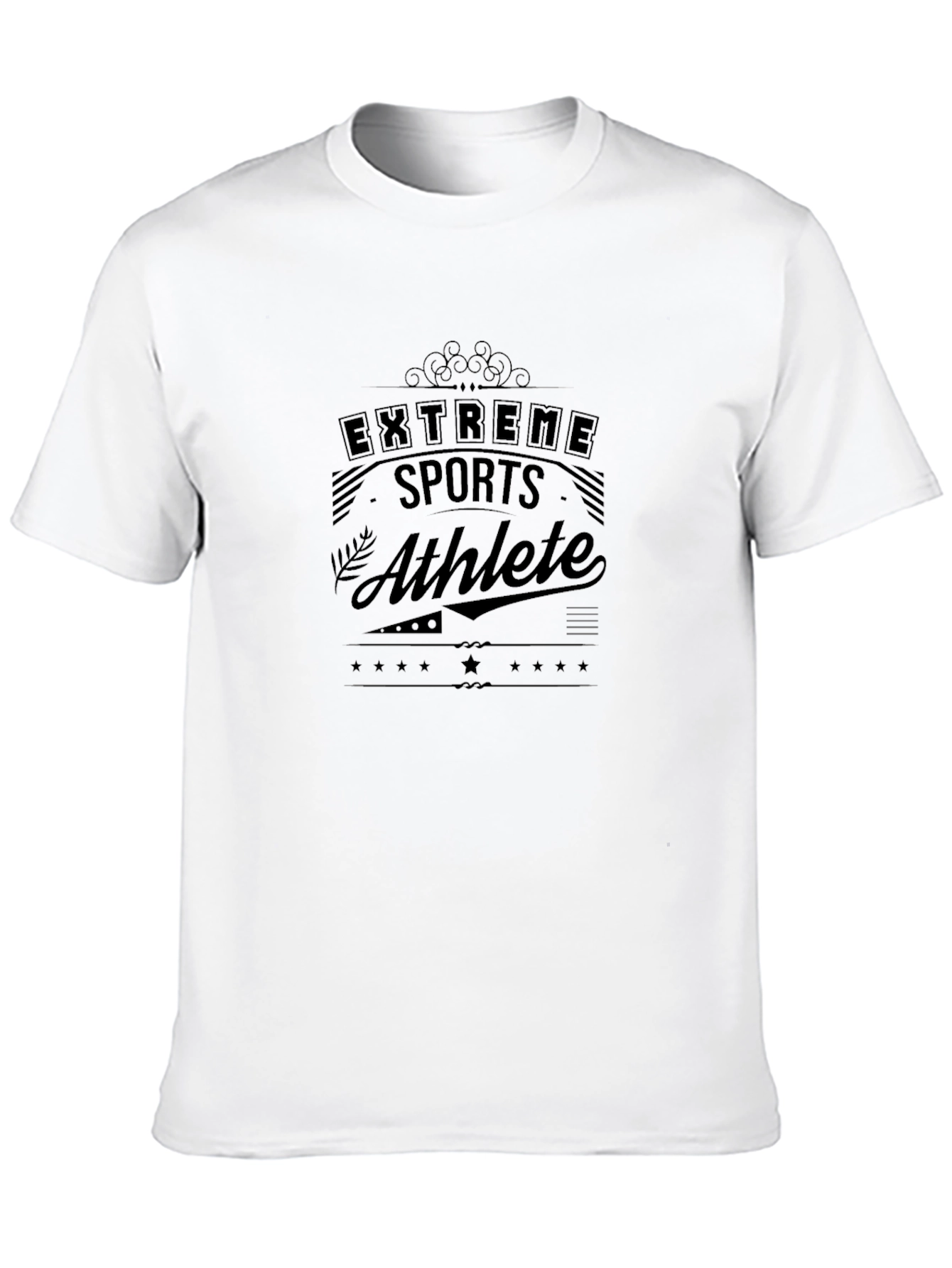 Black Extreme Sports Athlete Graphic Tee - Black Cotton T-Shirt view 10
