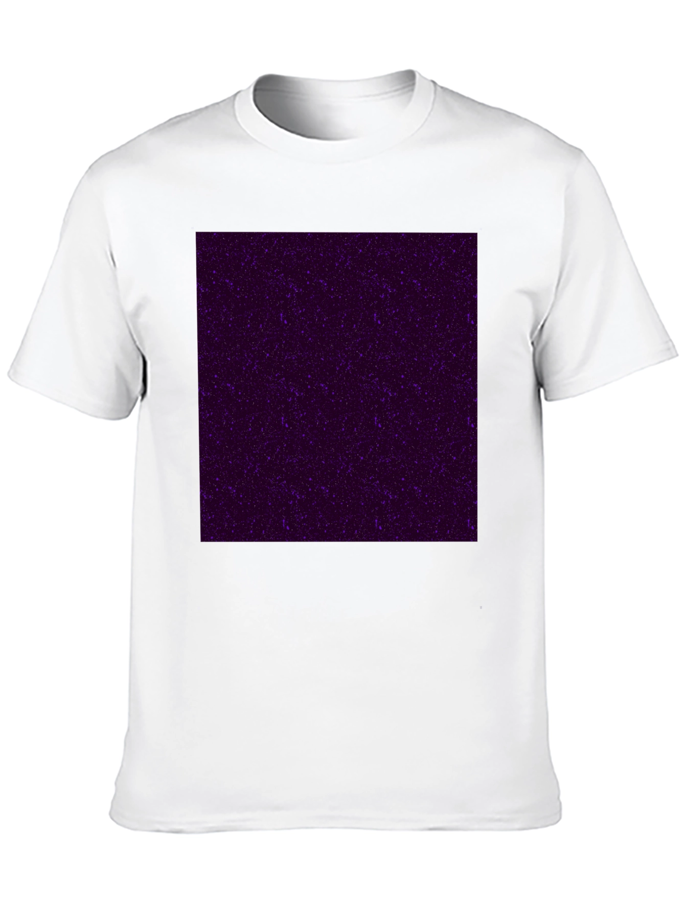 Black Galaxy Print Black Crew Neck T-Shirt view 10