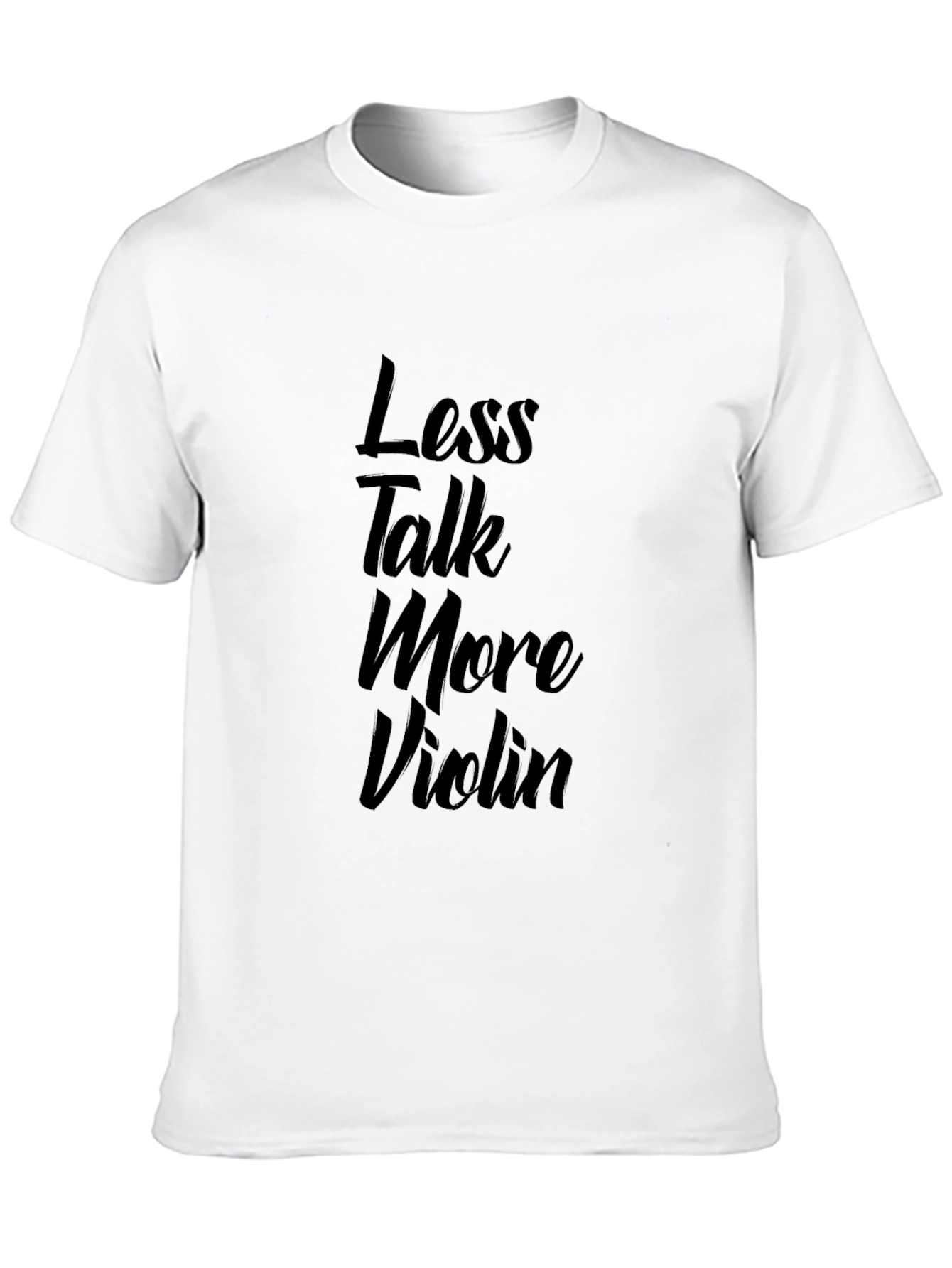 Black Less Talk More Violin Black T-Shirt view 10