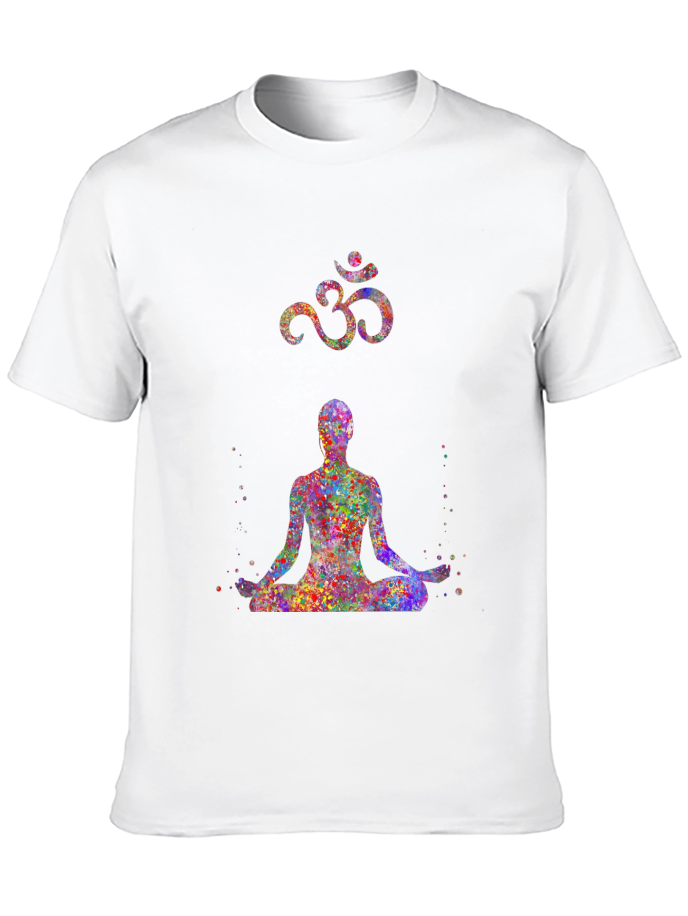 Black Yoga Om Symbol Graphic T-Shirt view 10