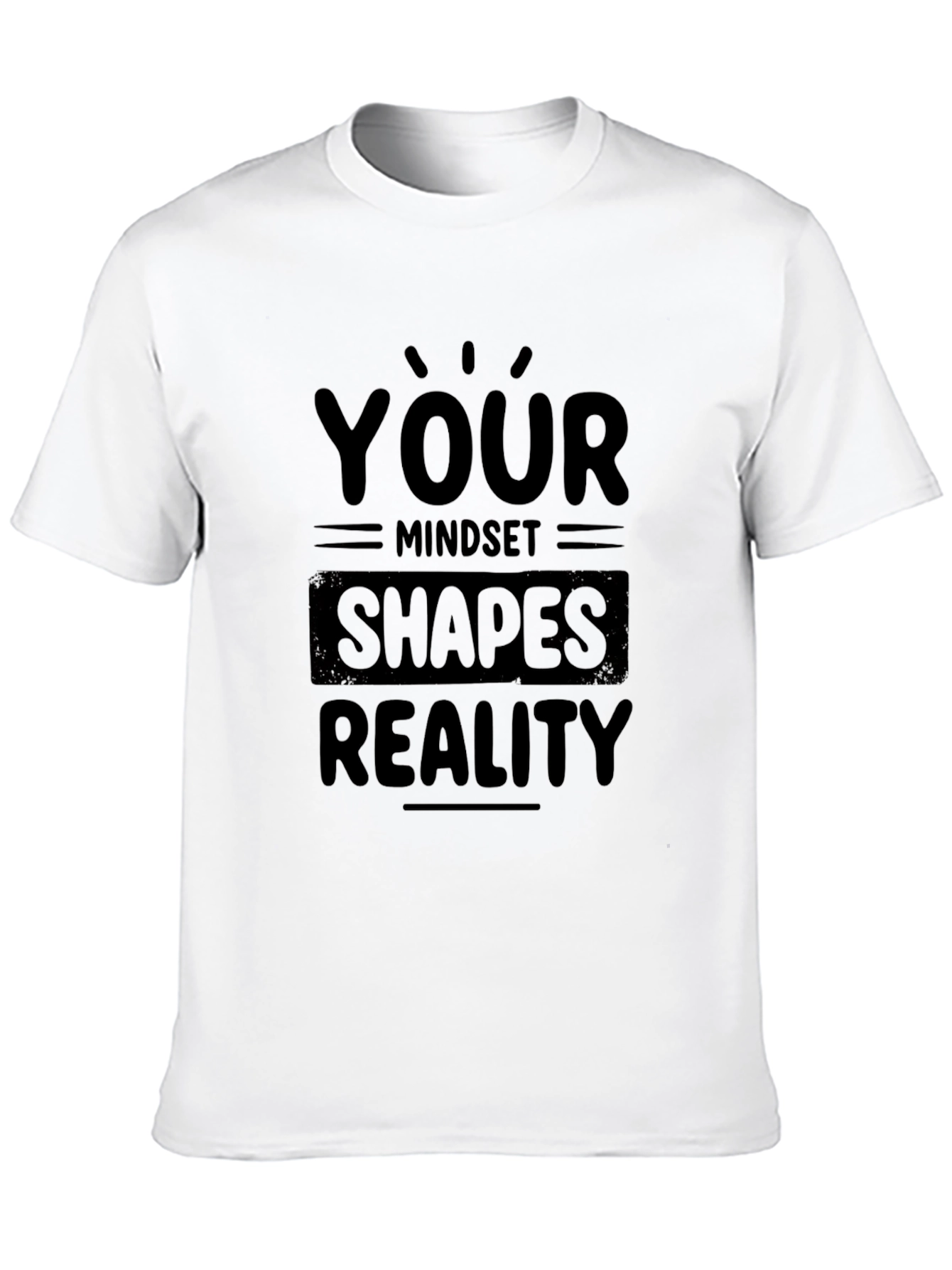 Black Mindset Shapes Reality Black T-Shirt view 10