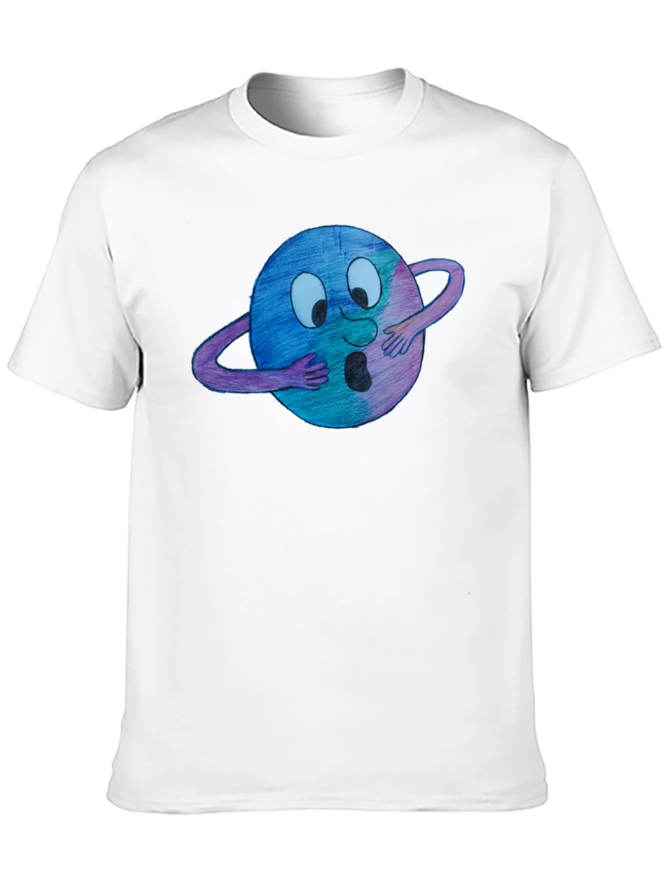 Black Cartoon Planet T-Shirt view 10