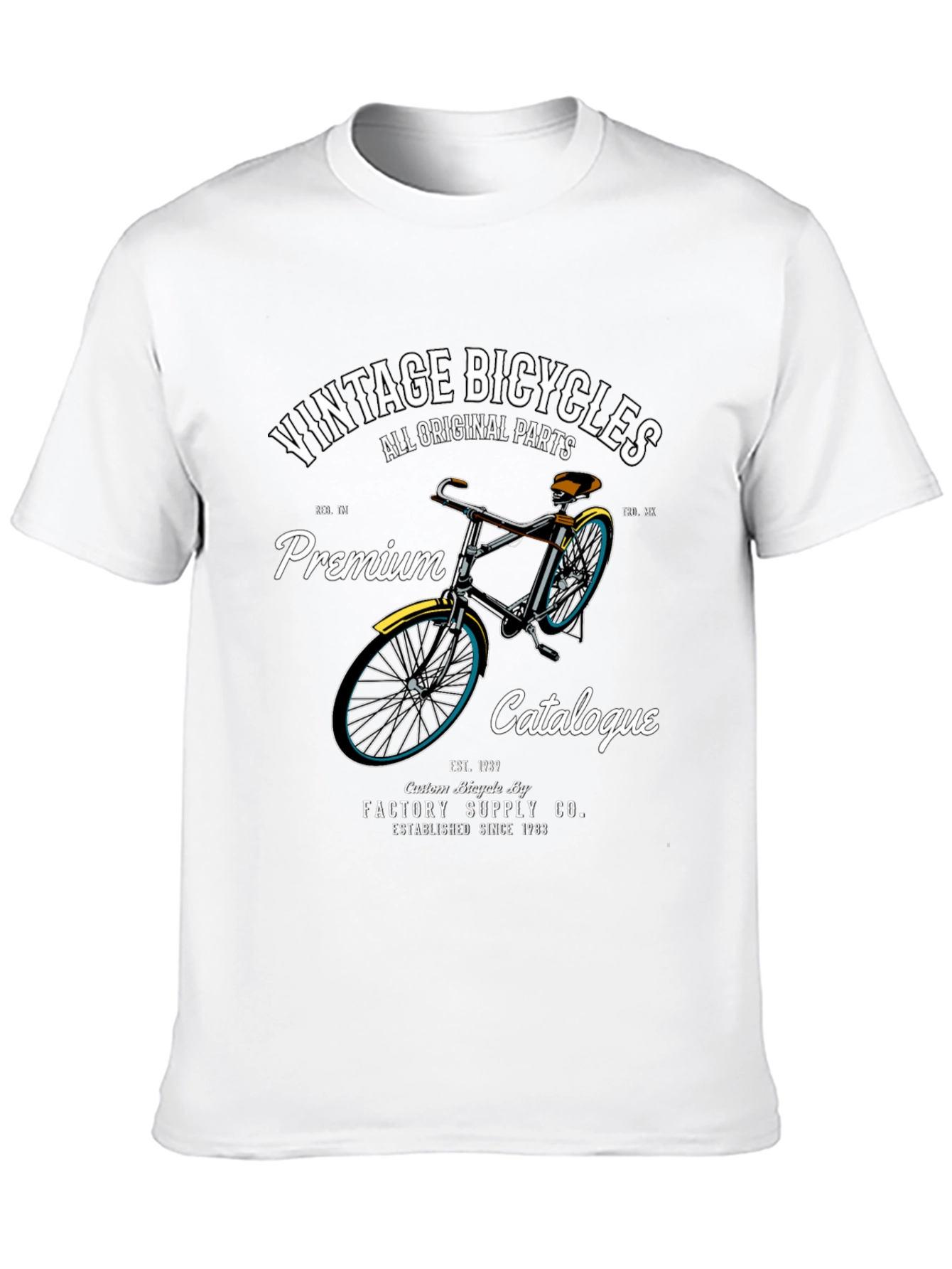 Black Vintage Bicycles Premium T-Shirt view 10