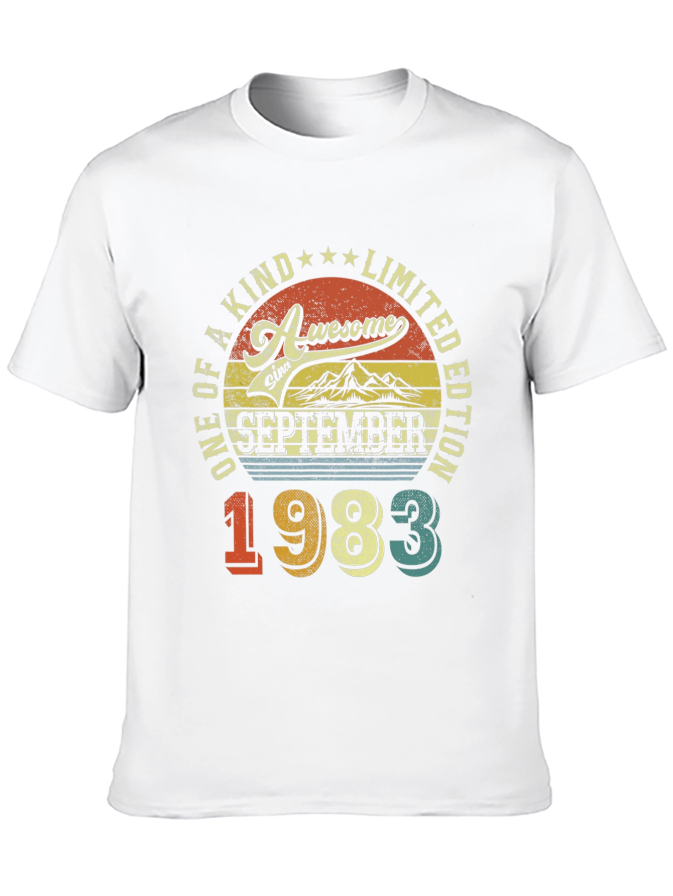 Black Awesome Since September 1983 T-Shirt view 10
