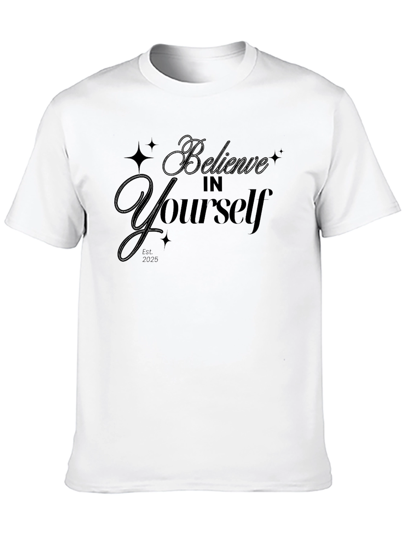 Black Believe In Yourself Black T-Shirt view 10