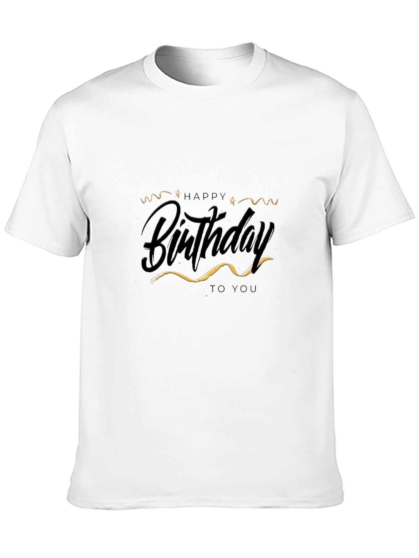 Black Happy Birthday Black Graphic Tee for Men view 10