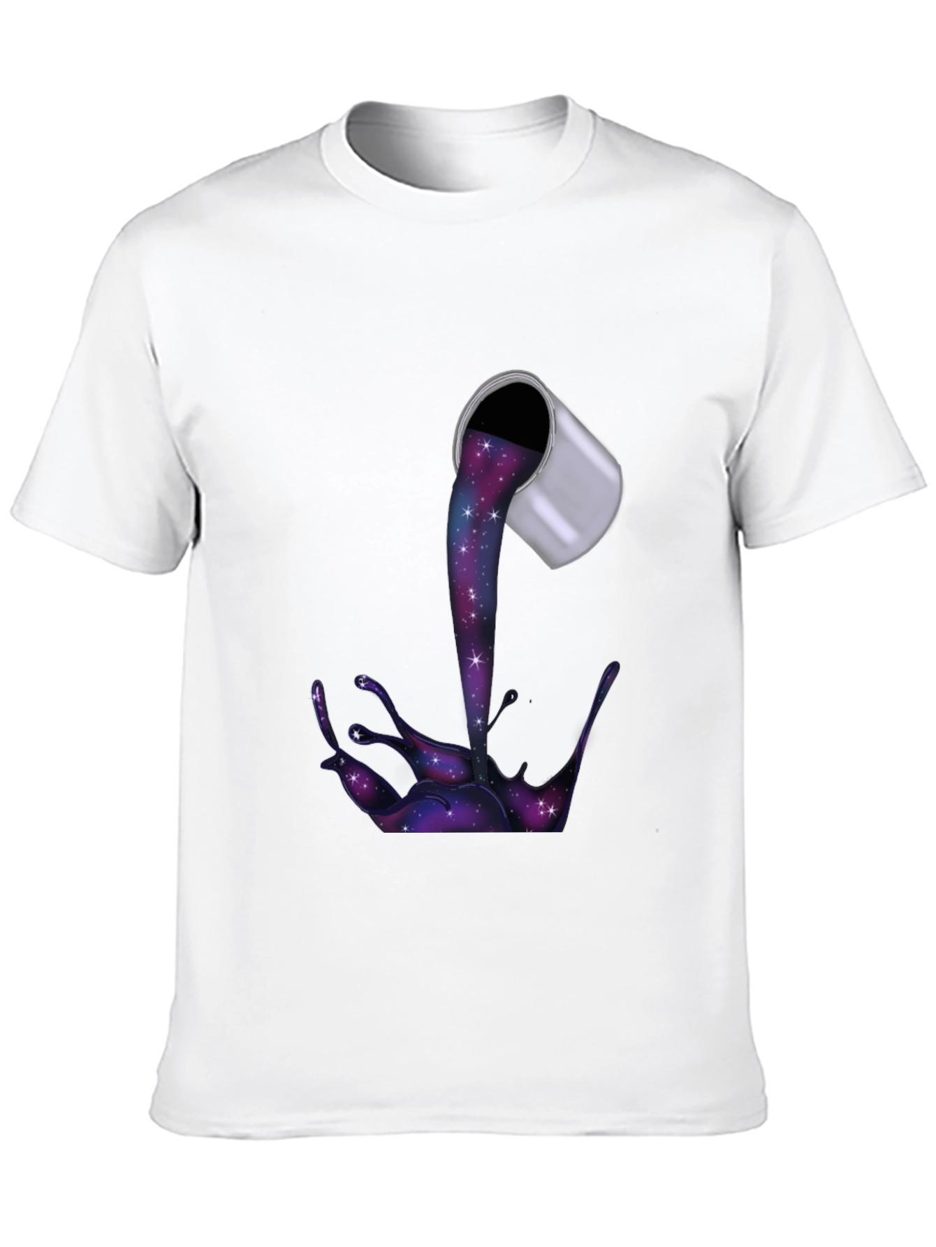 Black Galaxy Paint Pour Men's T-Shirt view 10