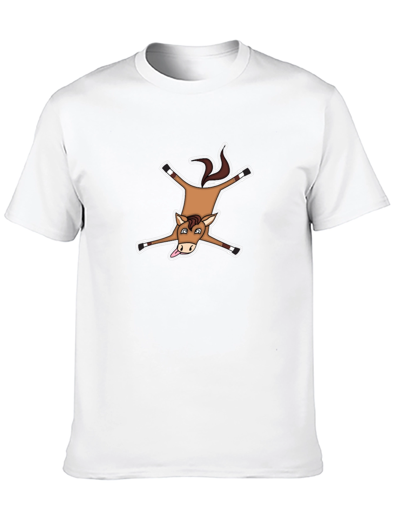 Black Funny Dead Horse Cartoon T-Shirt view 10