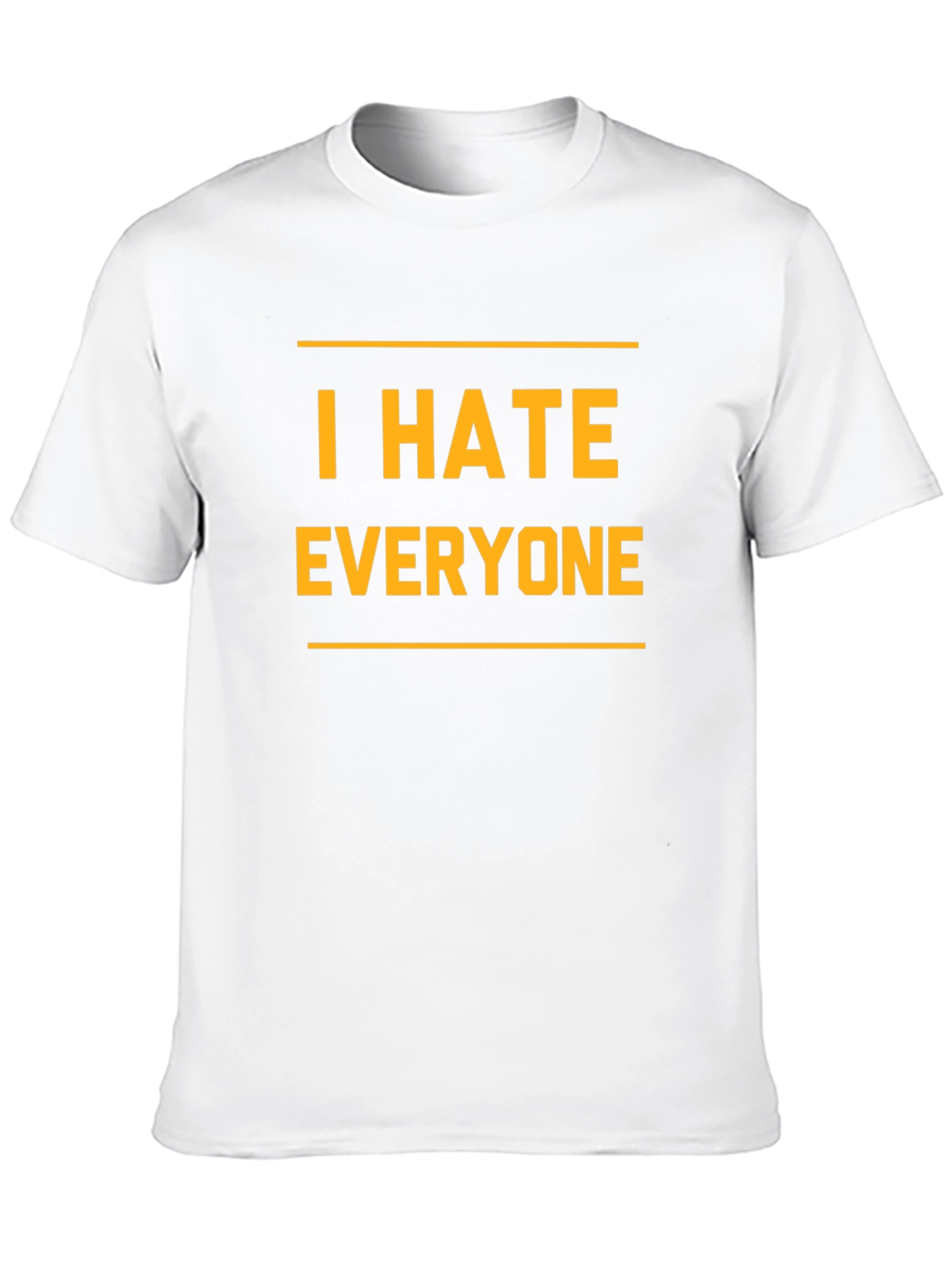 Black I Hate Everyone Graphic T-Shirt - Black Novelty Tee view 10