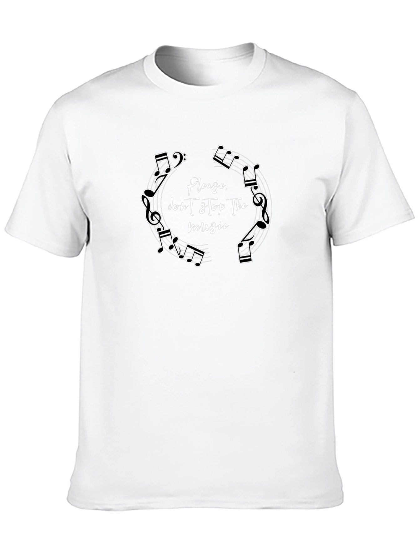 Black Music Lover Tee - 'Please, Don't Stop the Music' Black T-Shirt view 10